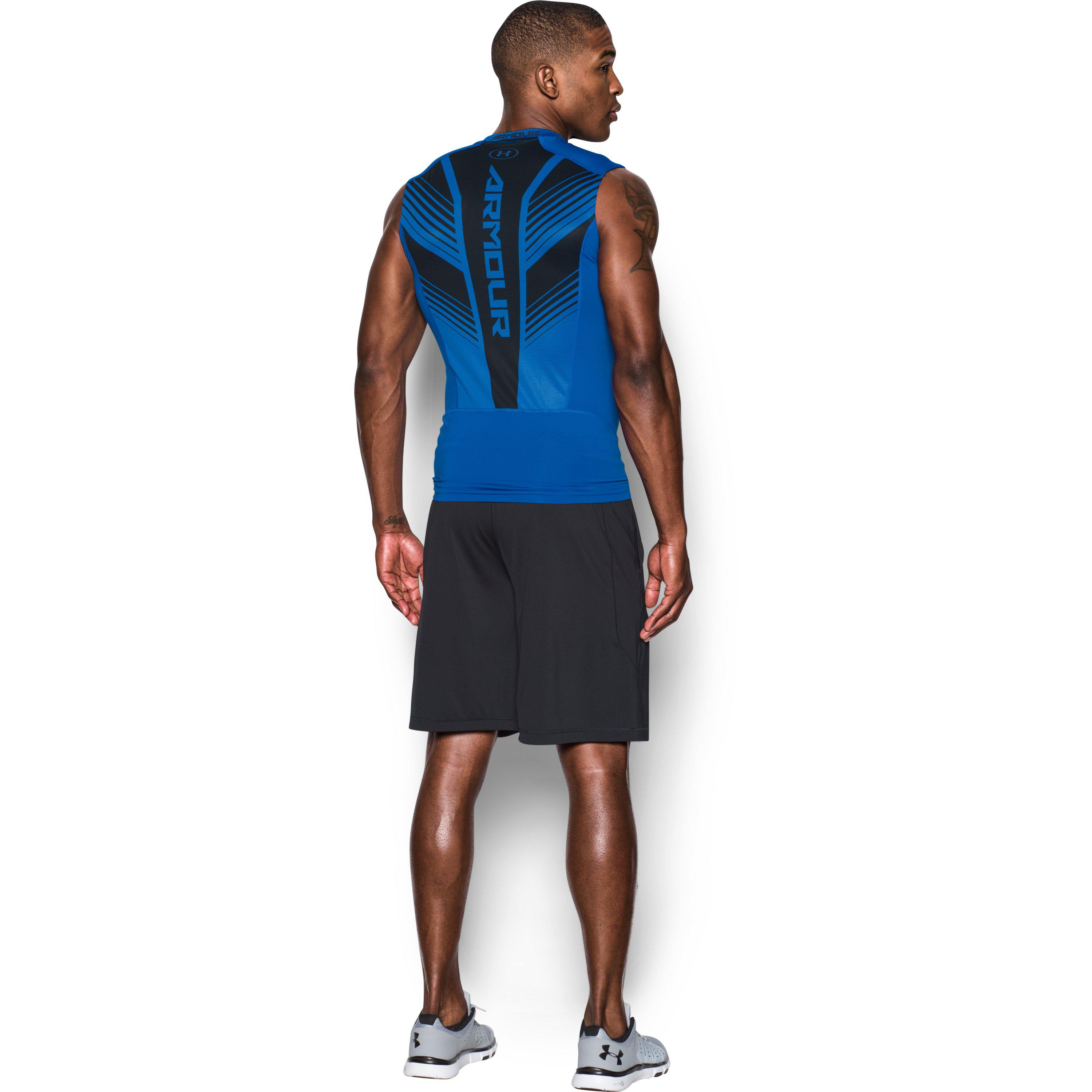 Under Armour Men's Heatgear® Supervent Armour Compression Tank in Blue for  Men | Lyst