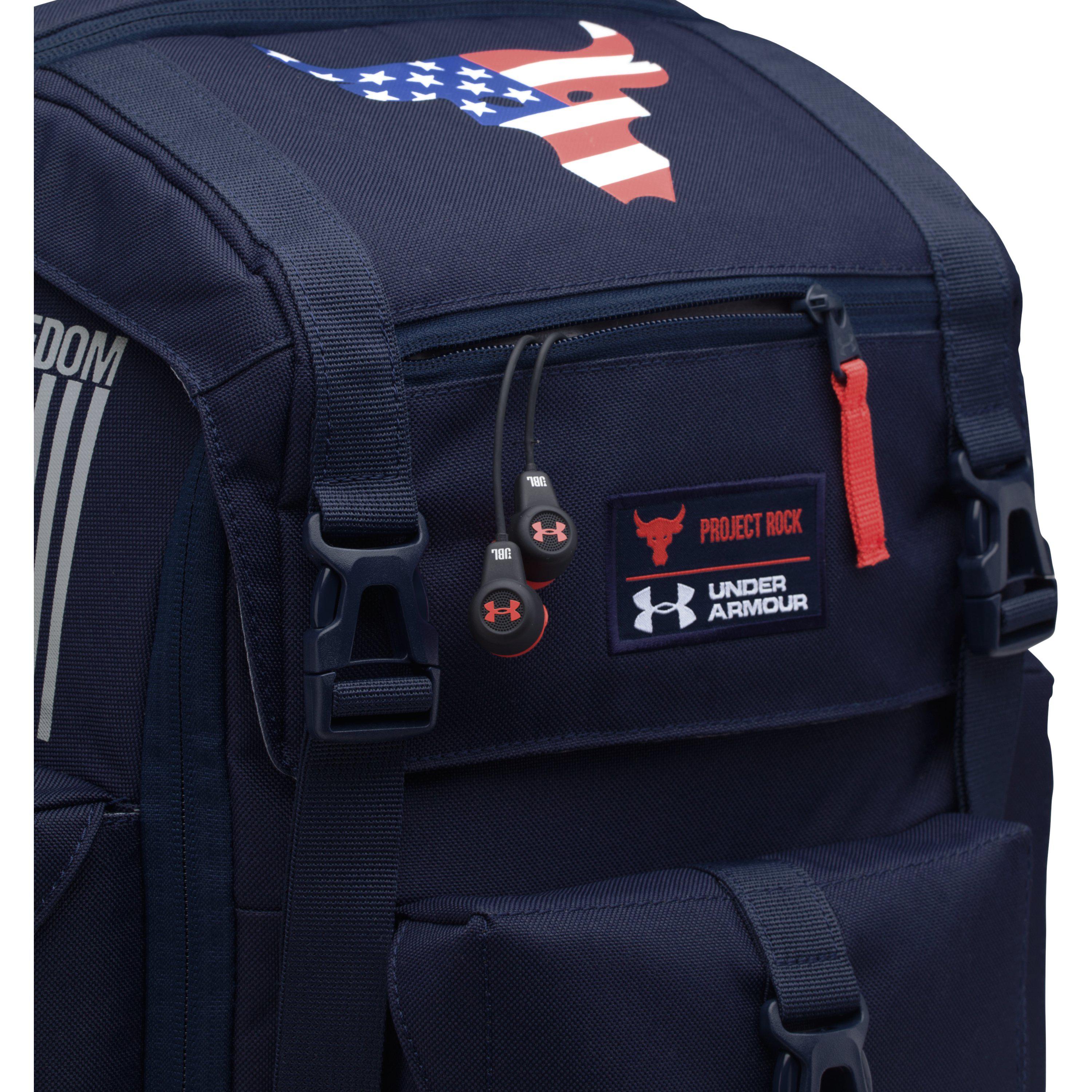 Under Armour Ua X Project Rock Freedom Regiment Backpack in Blue for Men |  Lyst