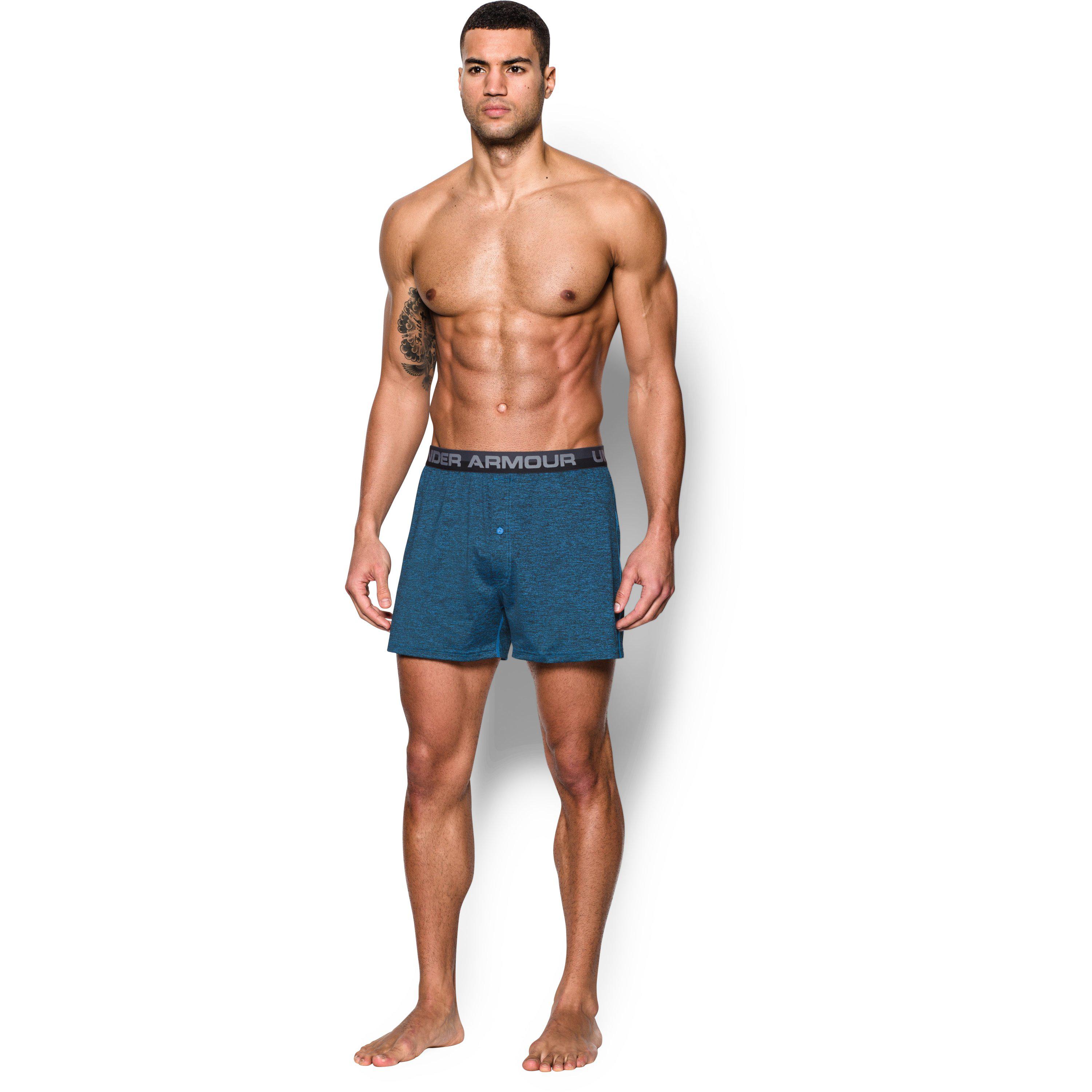 Under Armour Men's Ua Original Series Twist Boxer Shorts in Blue for