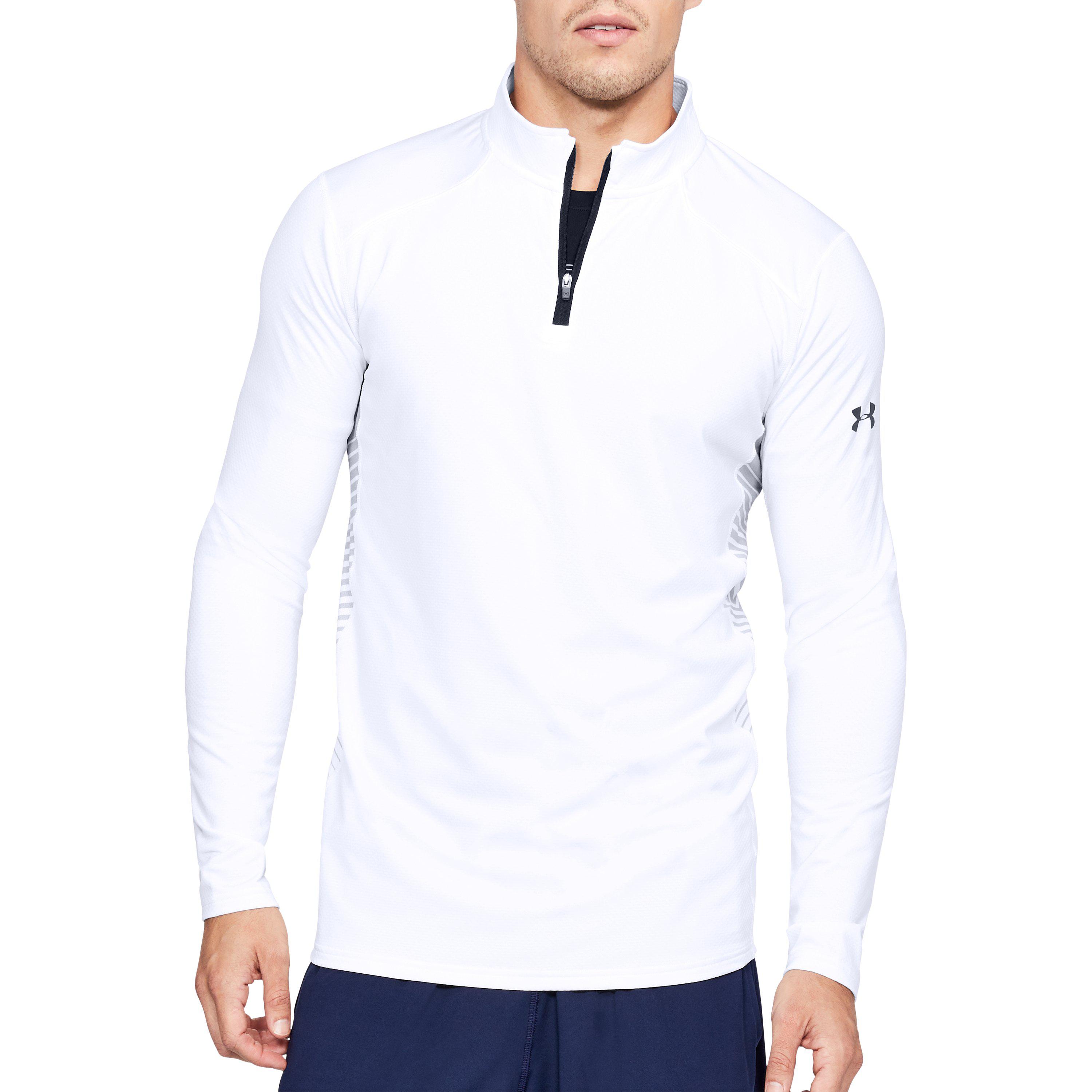 Under Armour Men's Coldgear® Reactor Fitted 1⁄4 Zip in White for Men | Lyst