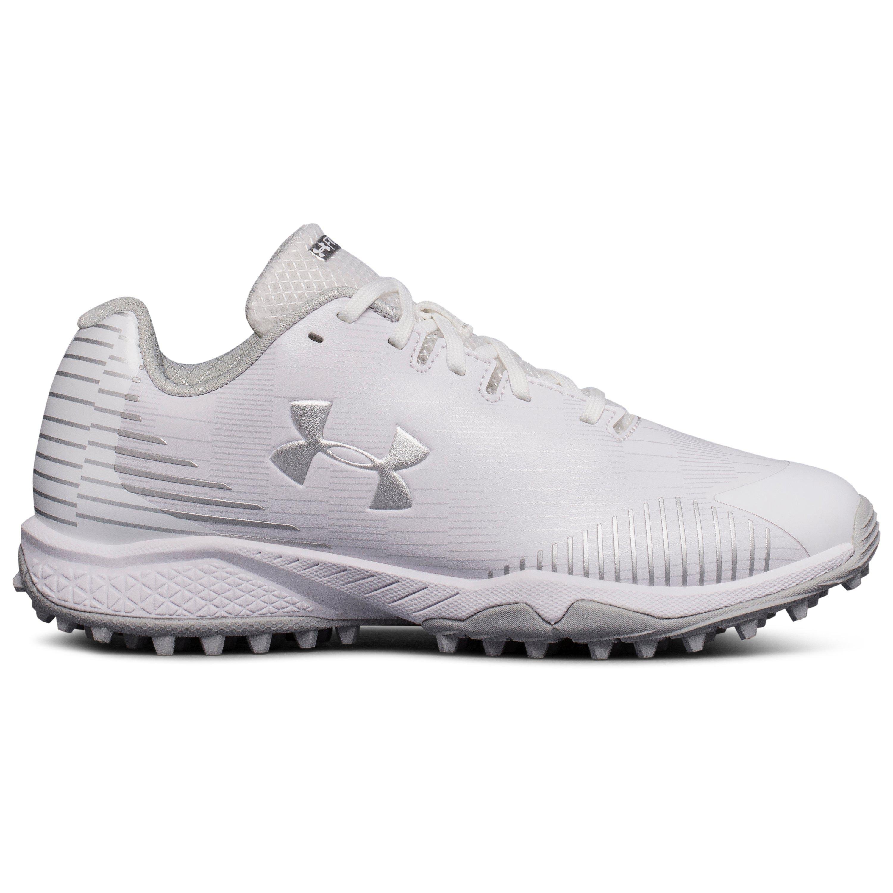 Black Size 7.5 M New Womens Under Armour Finisher Lacrosse Turf Shoes White 