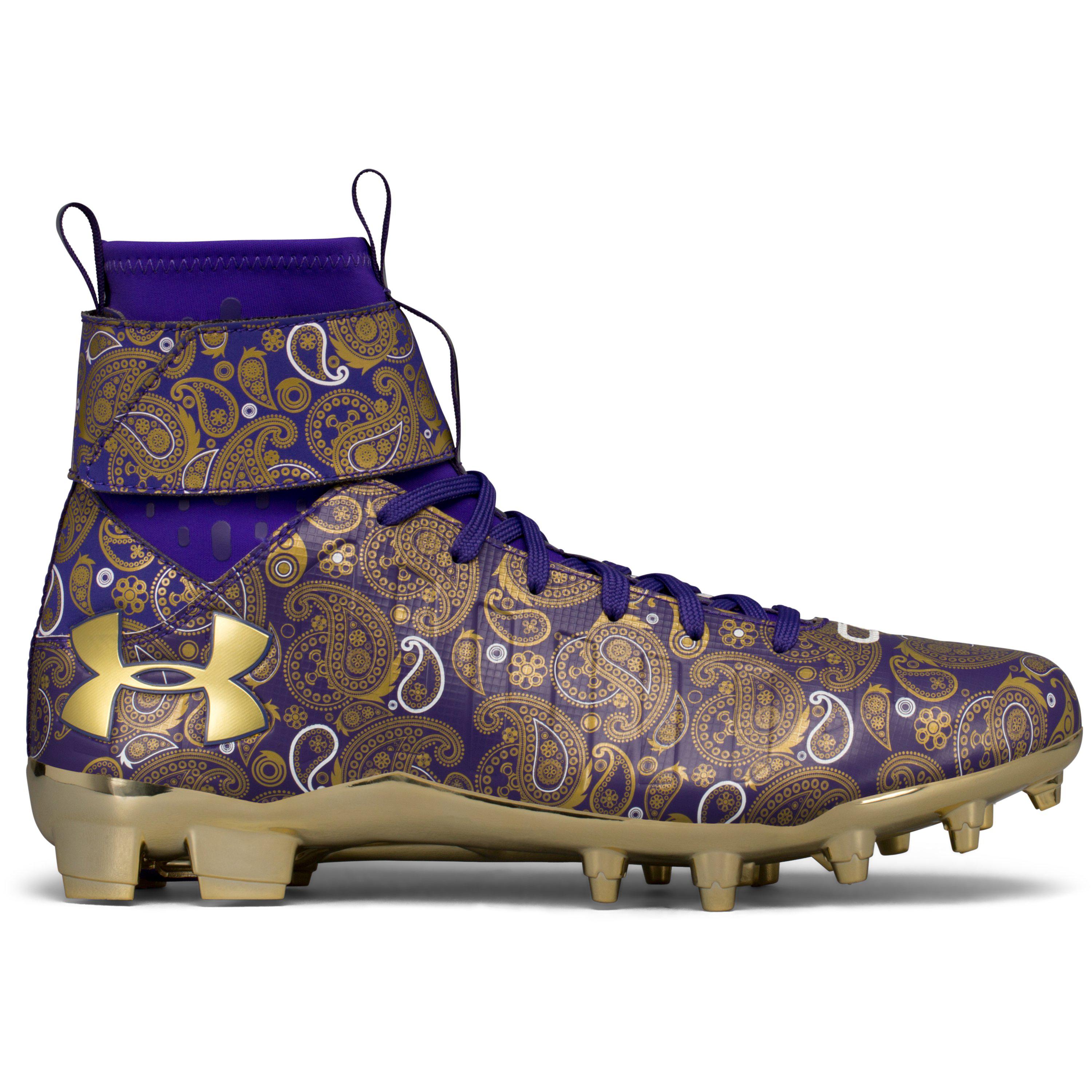 Under Armour C1N MC Mens Football Cleats 1289764 500 Purple/Gold Limited Edition 