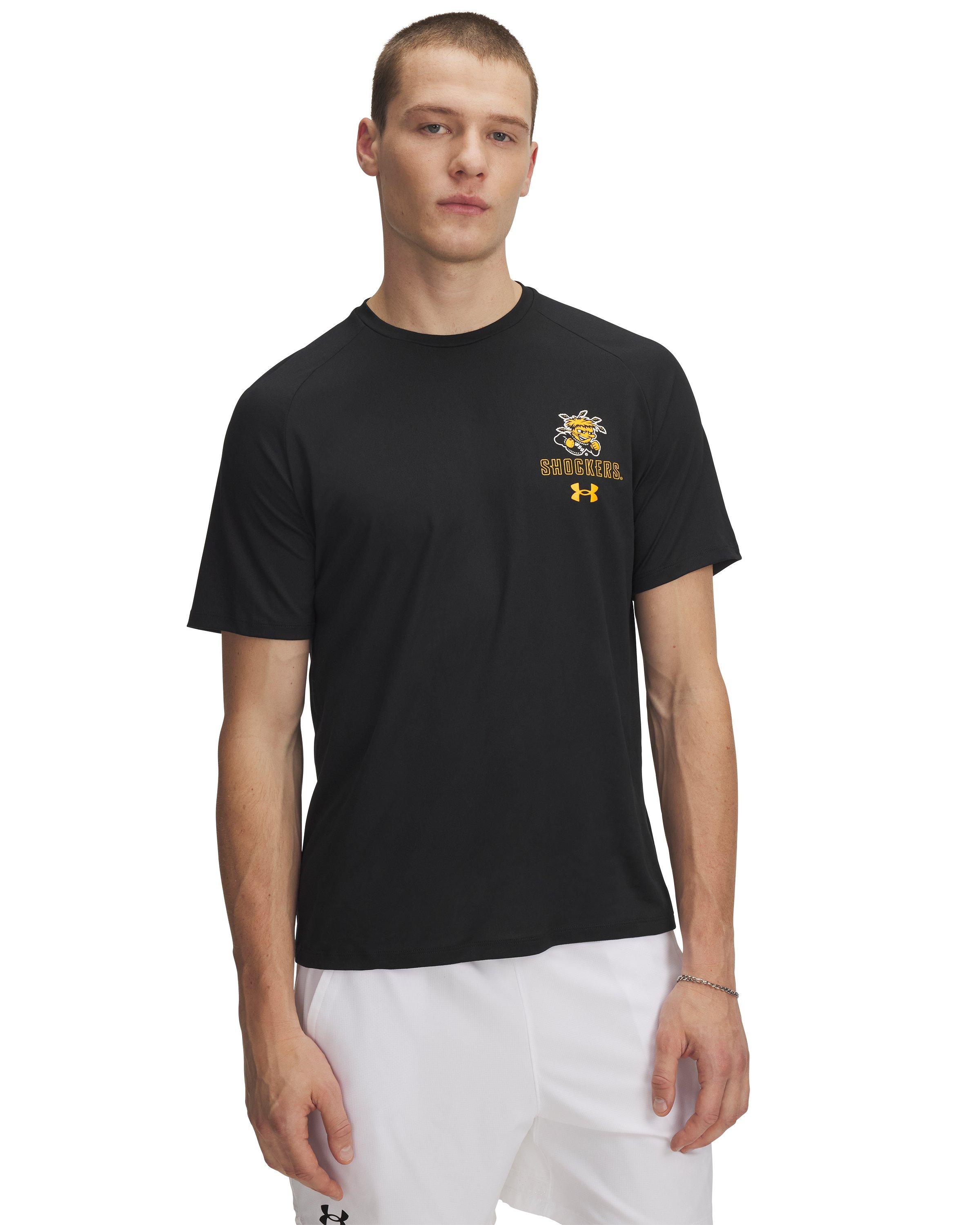 【UNDER ARMOUR】Men's UA TechGameday Collegiate Short Sleeve Under Armour Ua Tech Collegiate Short Sleeve in Black for