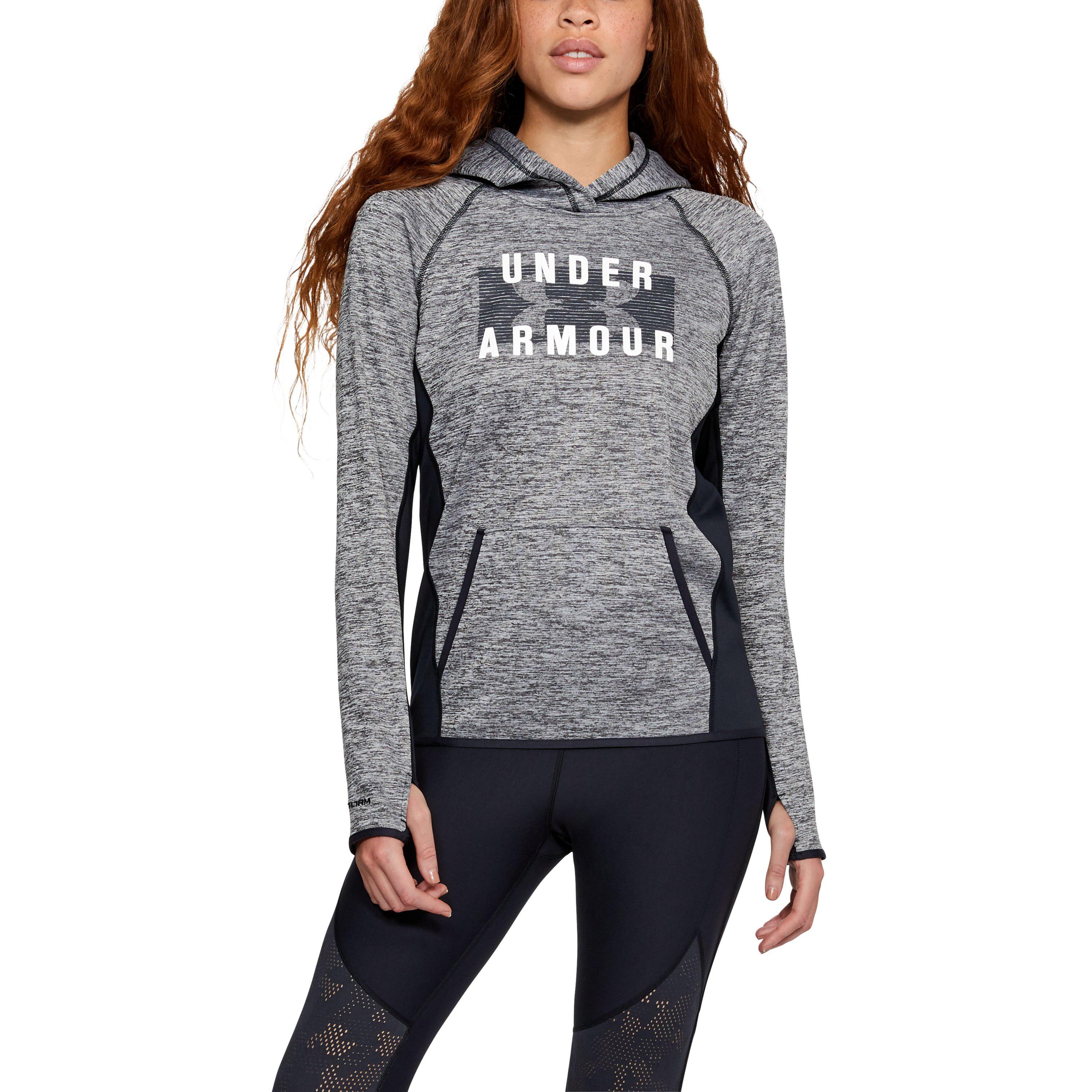 under armour women's storm armour fleece big logo twist hoodie