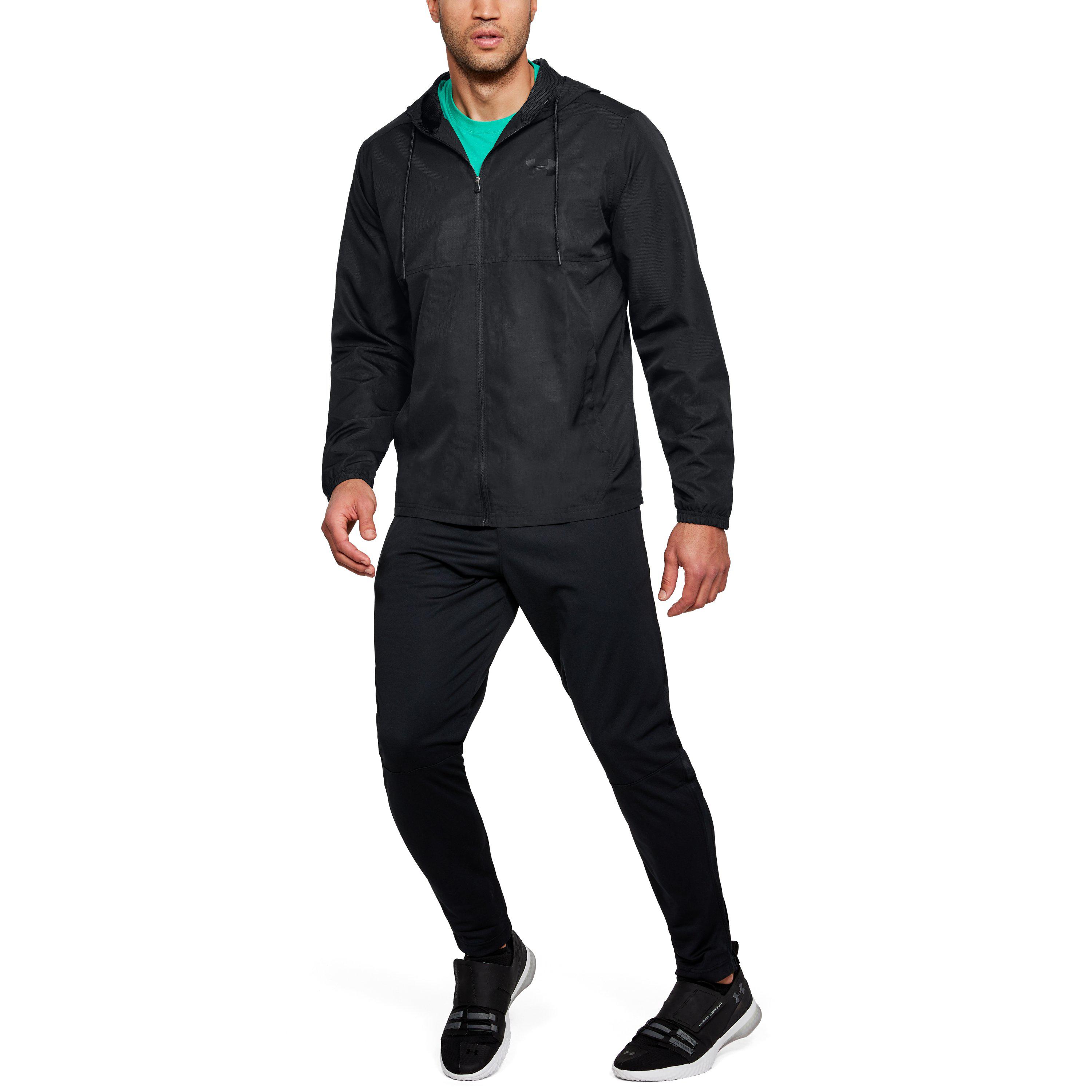 men's ua sportstyle woven full zip hoodie