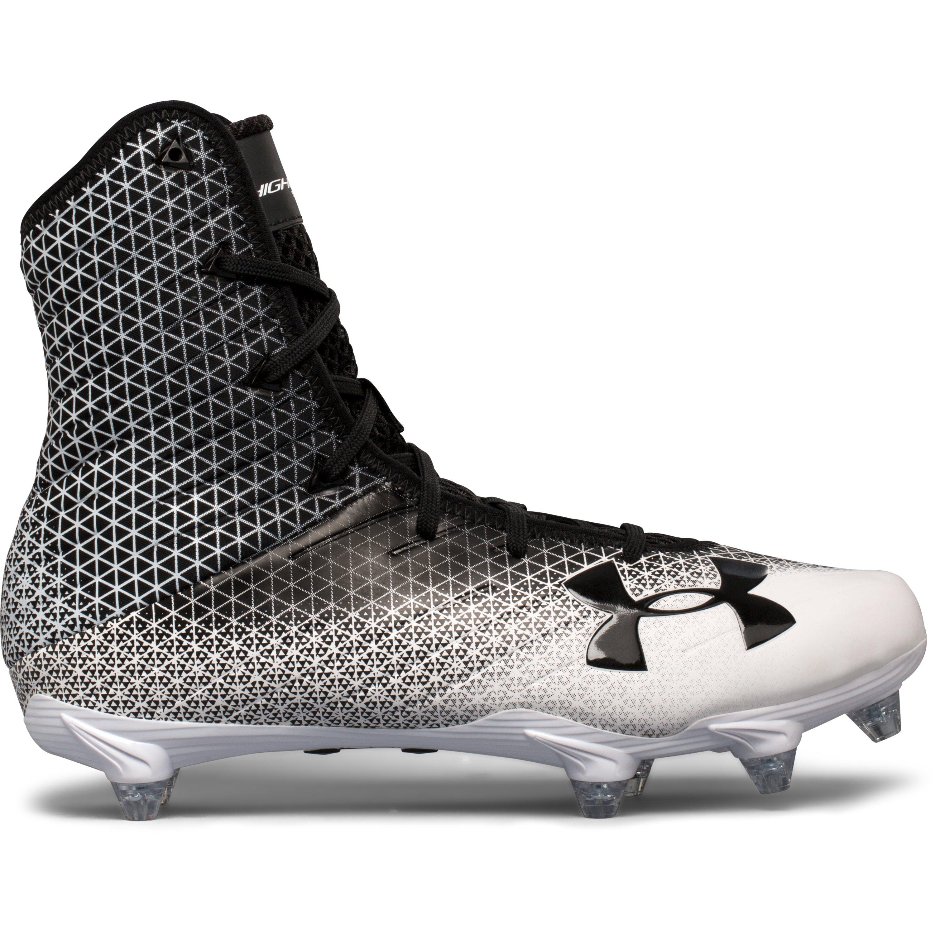 New Mens Under Armour Highlight Select D Football Cleat White/Black Sz 9.5 M 