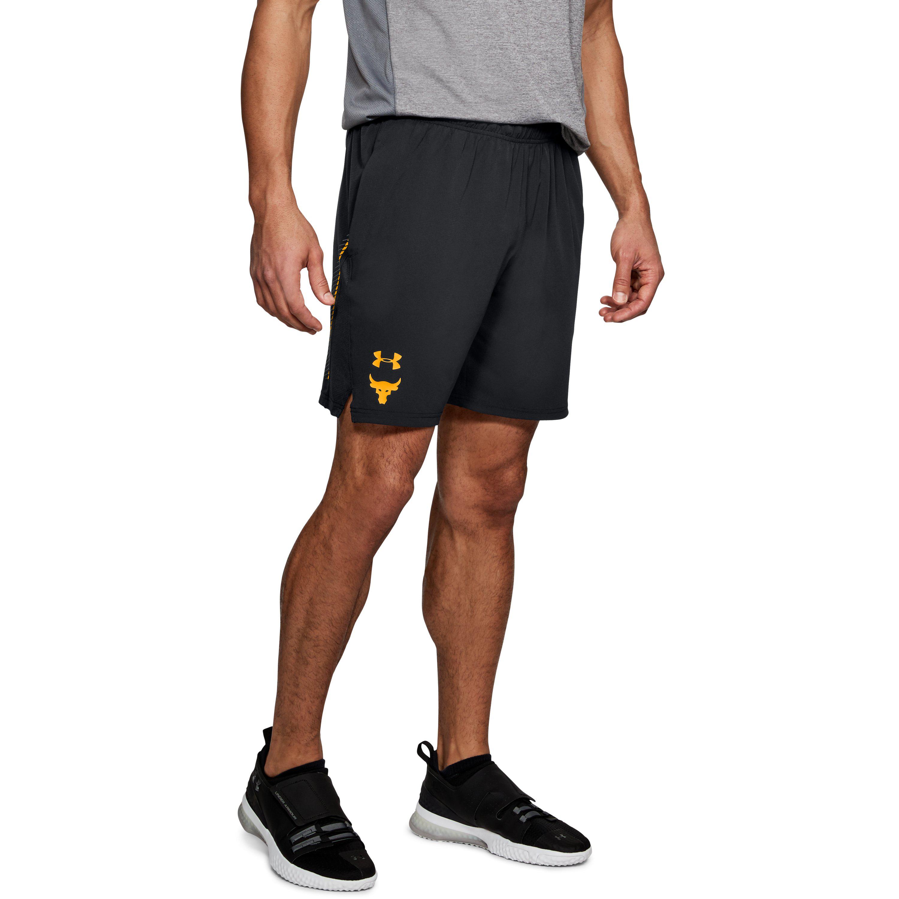 Under Armour Men's Ua X Project Rock Cage Shorts in Black for Men | Lyst