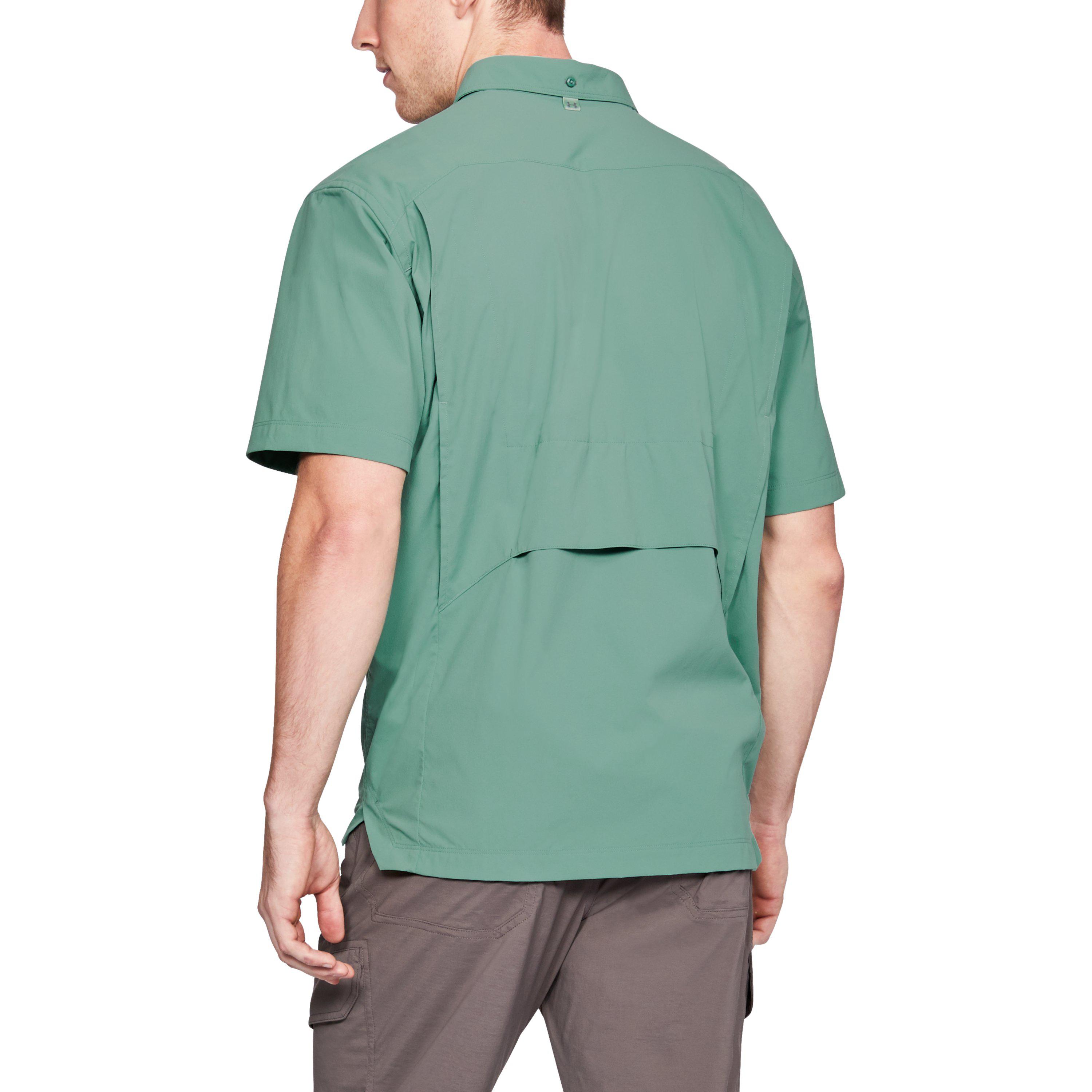 hunter green under armour polo