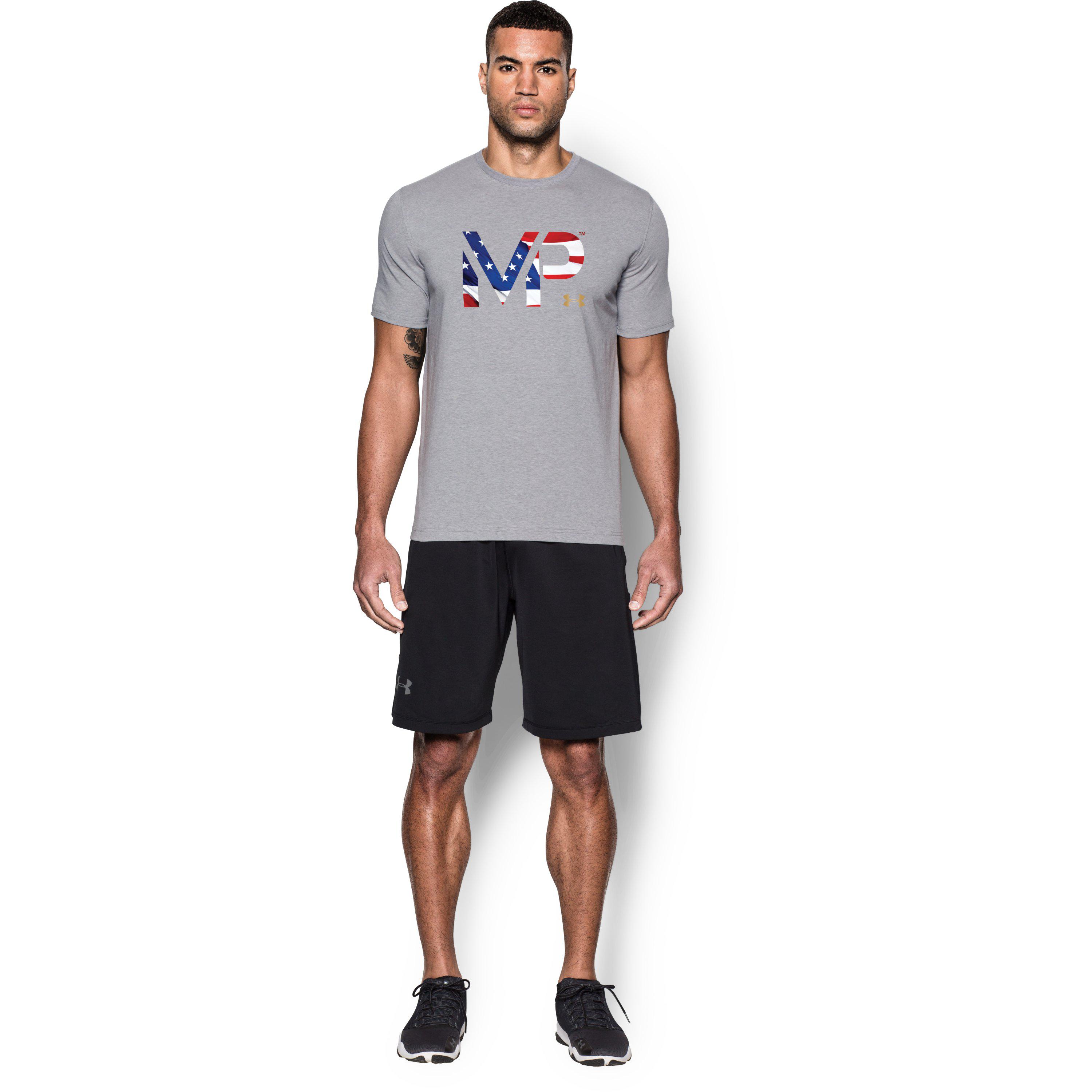 Under Armour Cotton Men's Michael Phelps Logo T-shirt in Gray for Men | Lyst