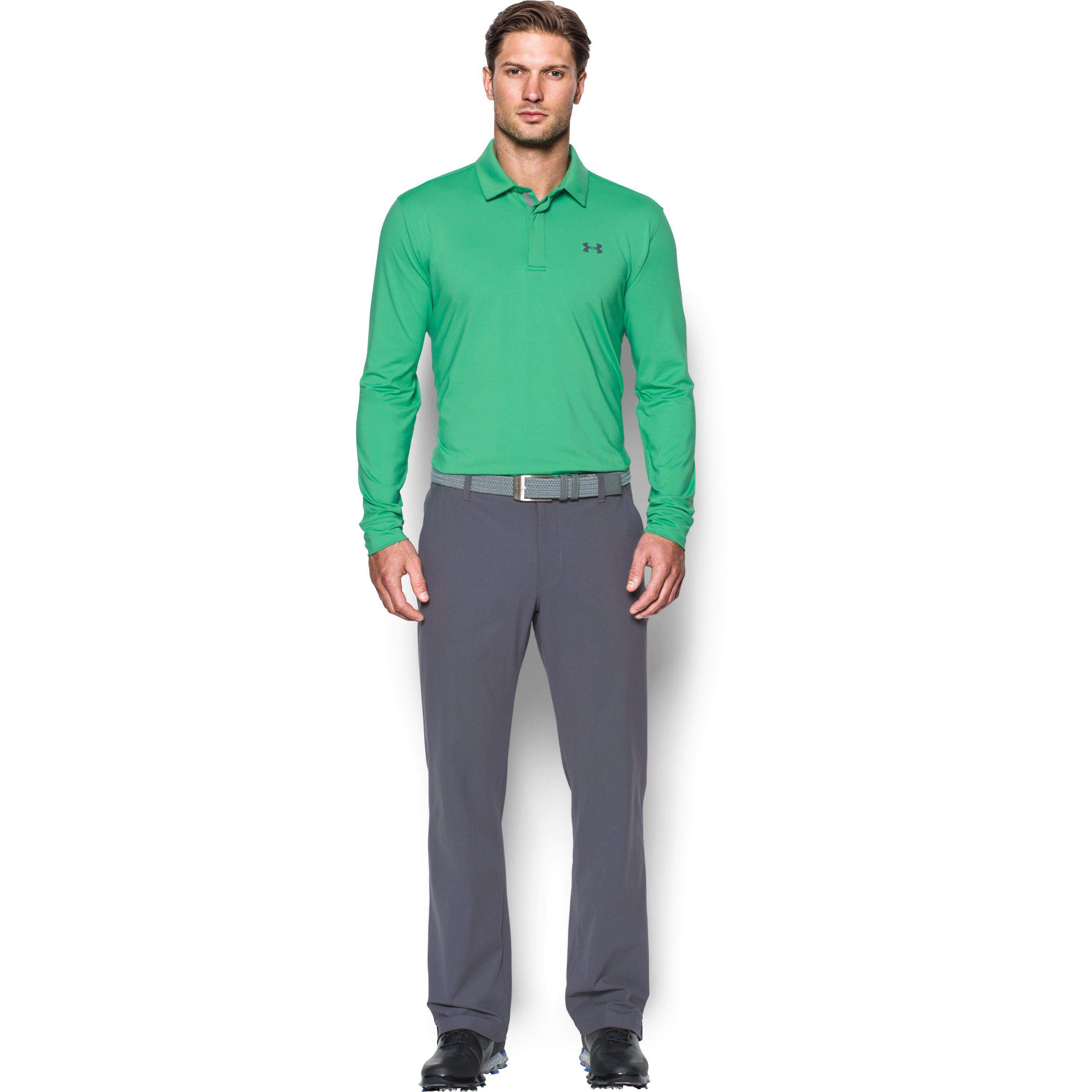 under armour men's playoff long sleeve polo