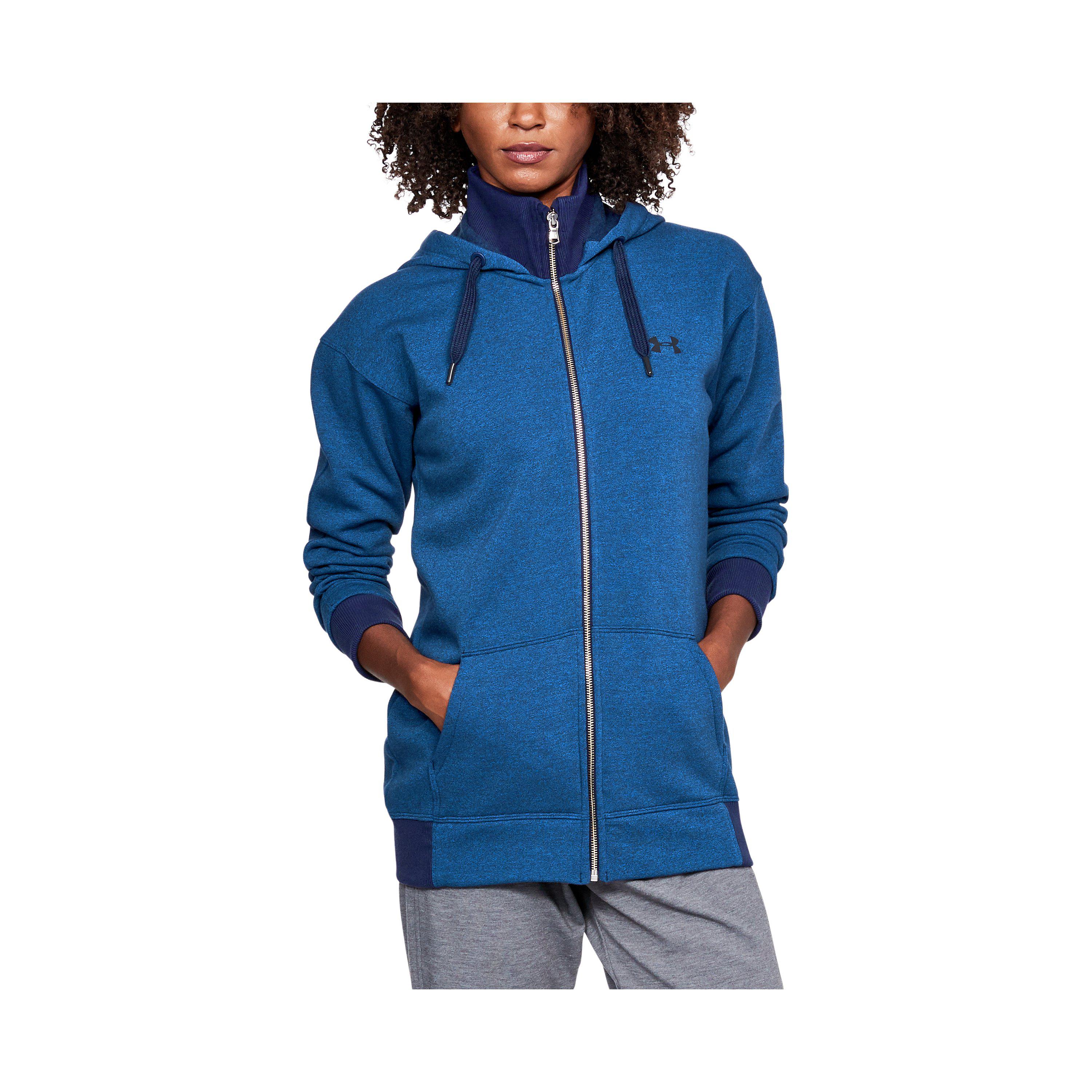 ua threadborne fleece full zip hoodie