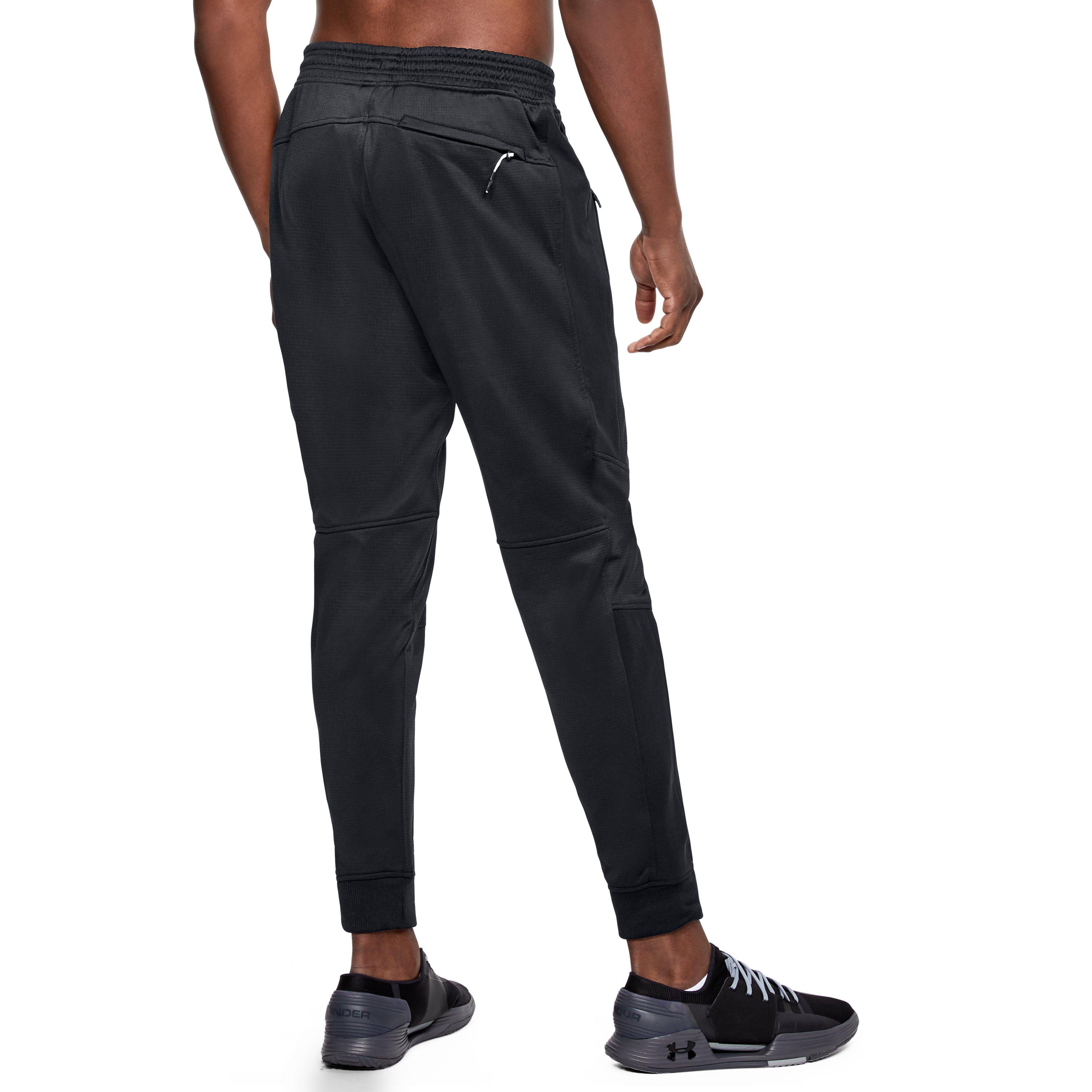 Under Armour Men's Coldgear® Reactor Fleece Tapered Pants in Black ...