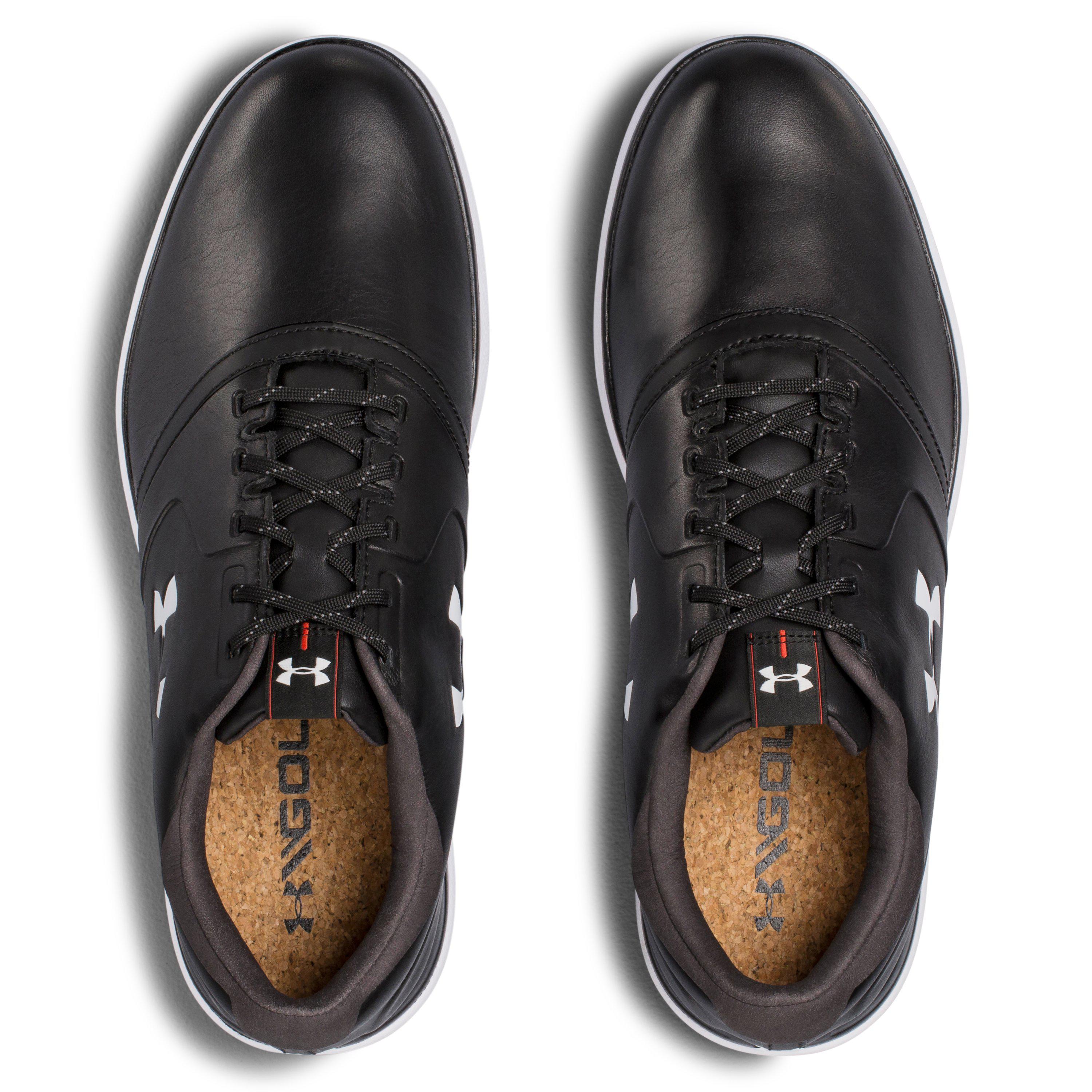 men's ua performance sl leather spikeless golf shoes