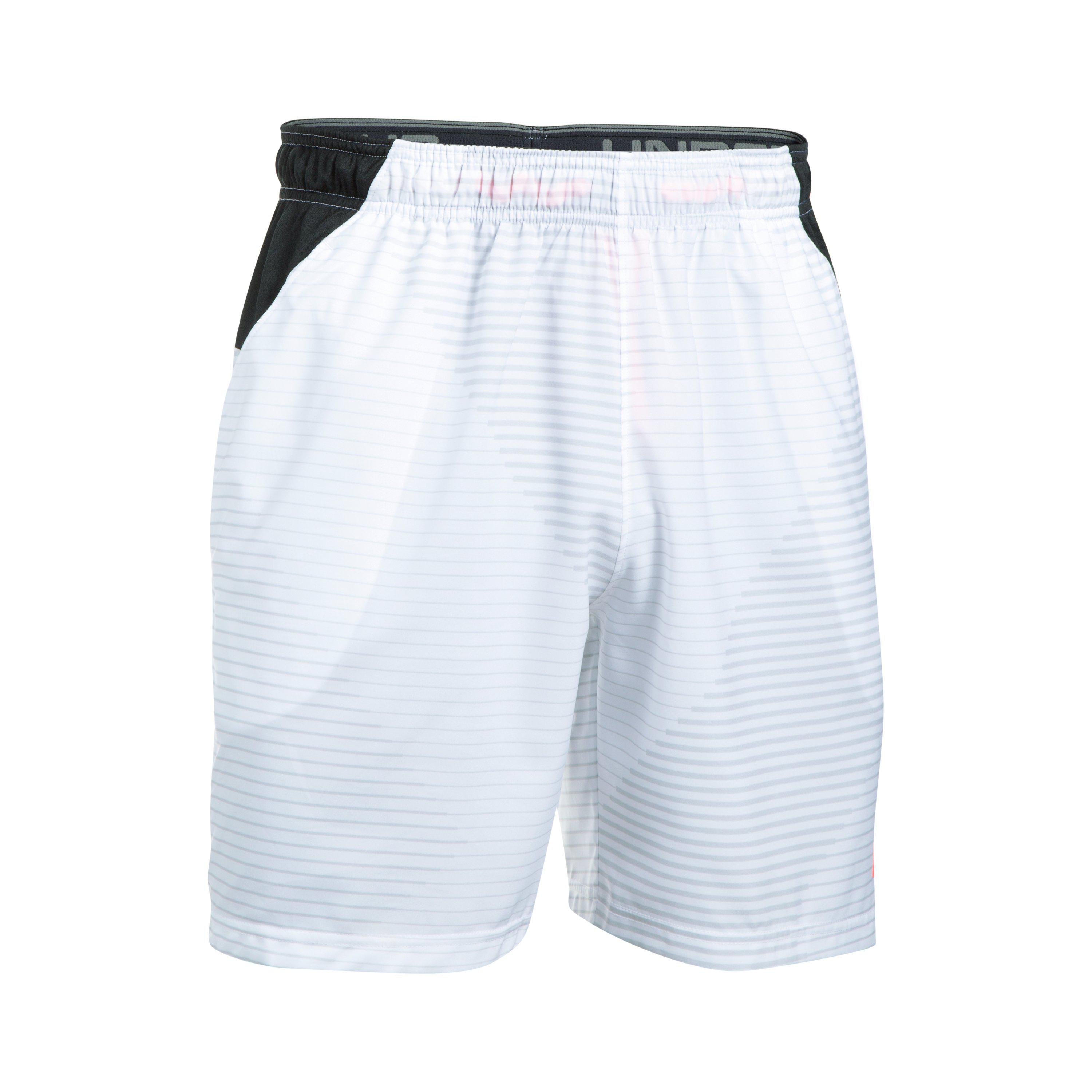 Download Under Armour Men's Ua Challenger Woven Shorts in White for ...