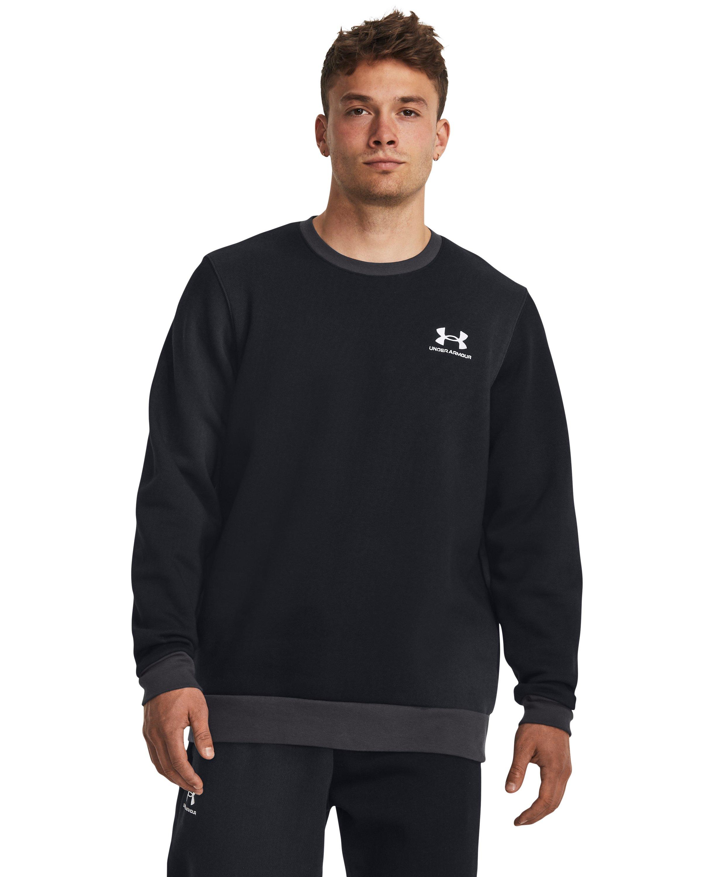 Under Armour Essential Fleece Crew in Black for Men | Lyst UK