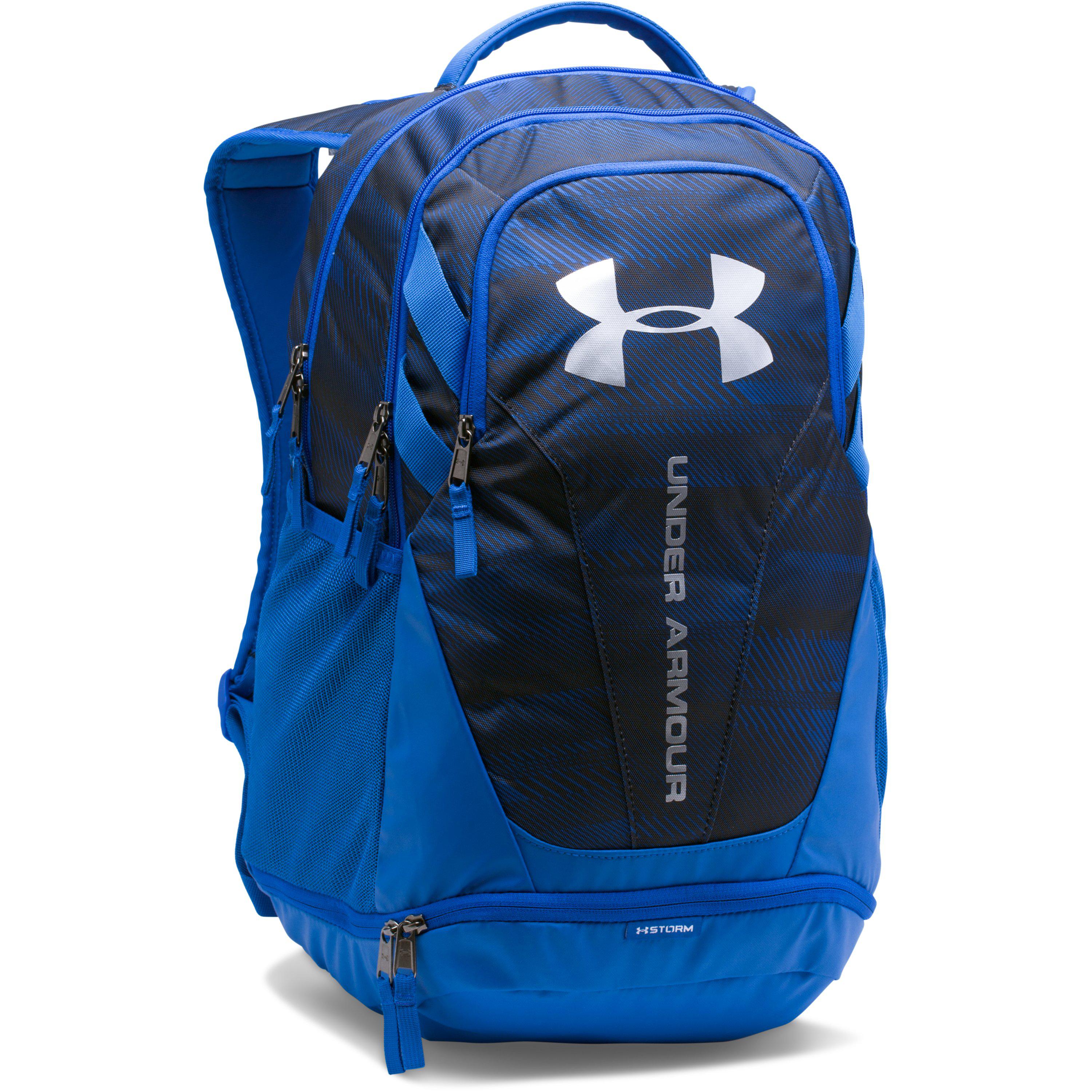 black and blue under armour backpack