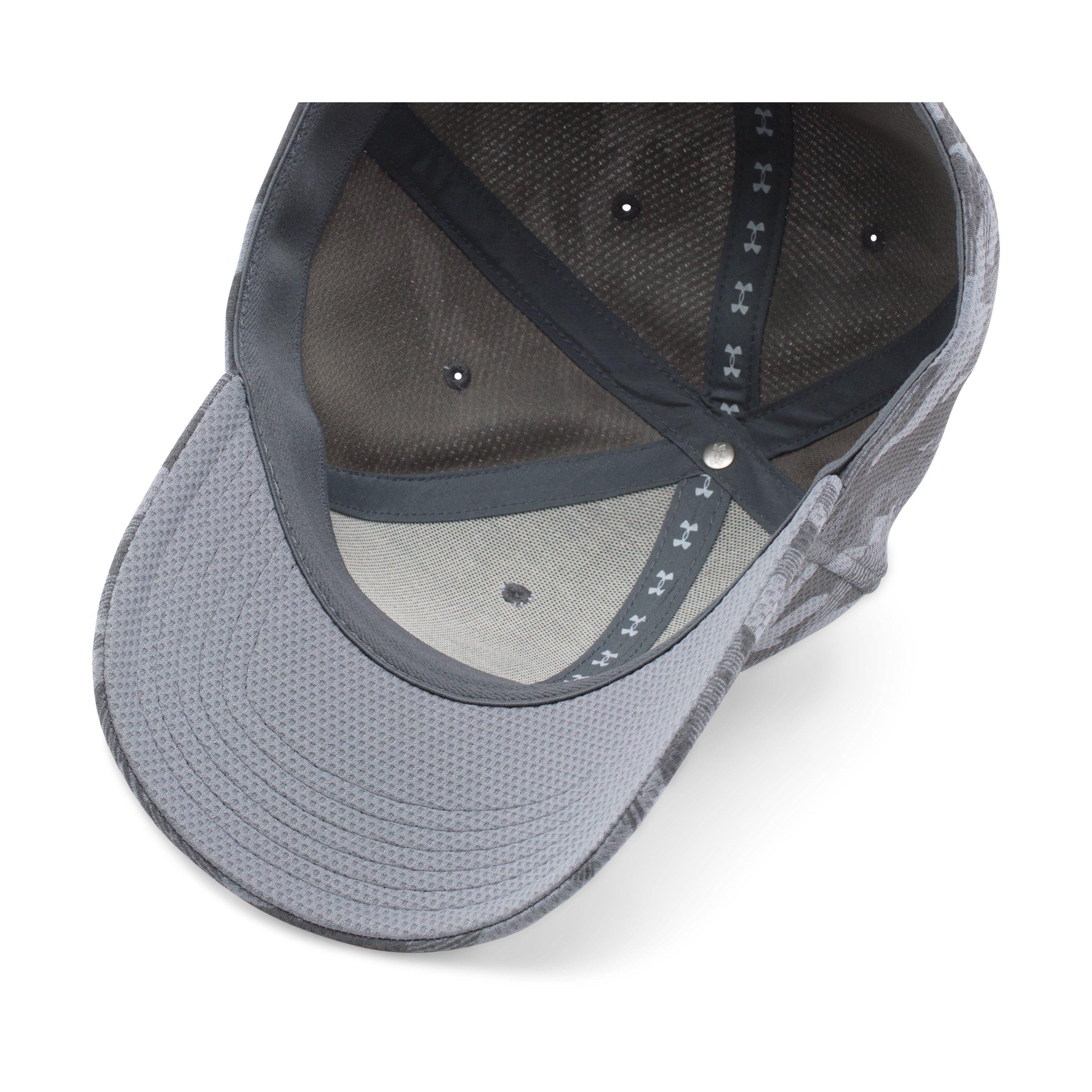 Under Armour Synthetic Men's Ua Printed Blitzing Stretch Fit Cap in  Steel/Graphite (Gray) for Men - Lyst