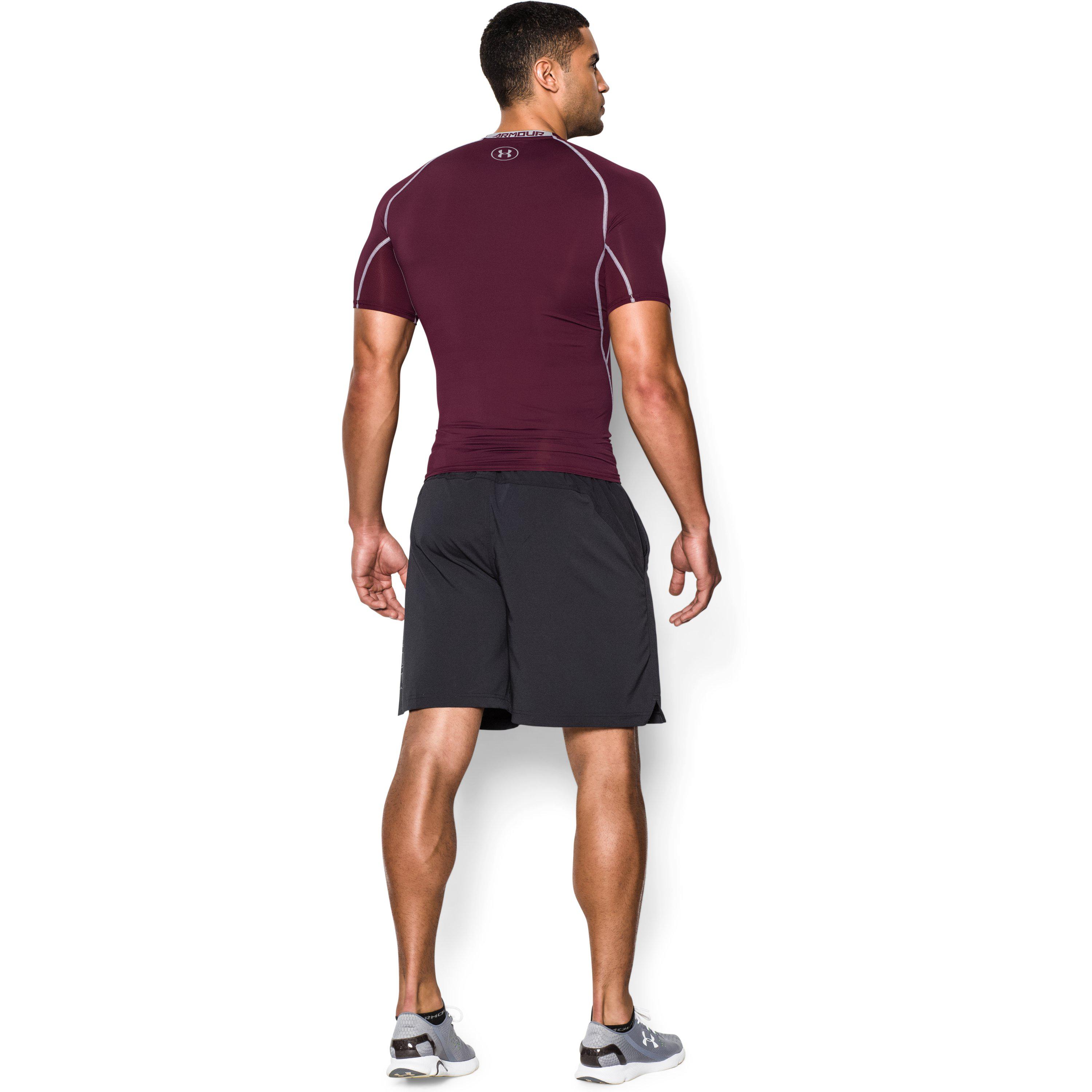 maroon under armour compression shirt