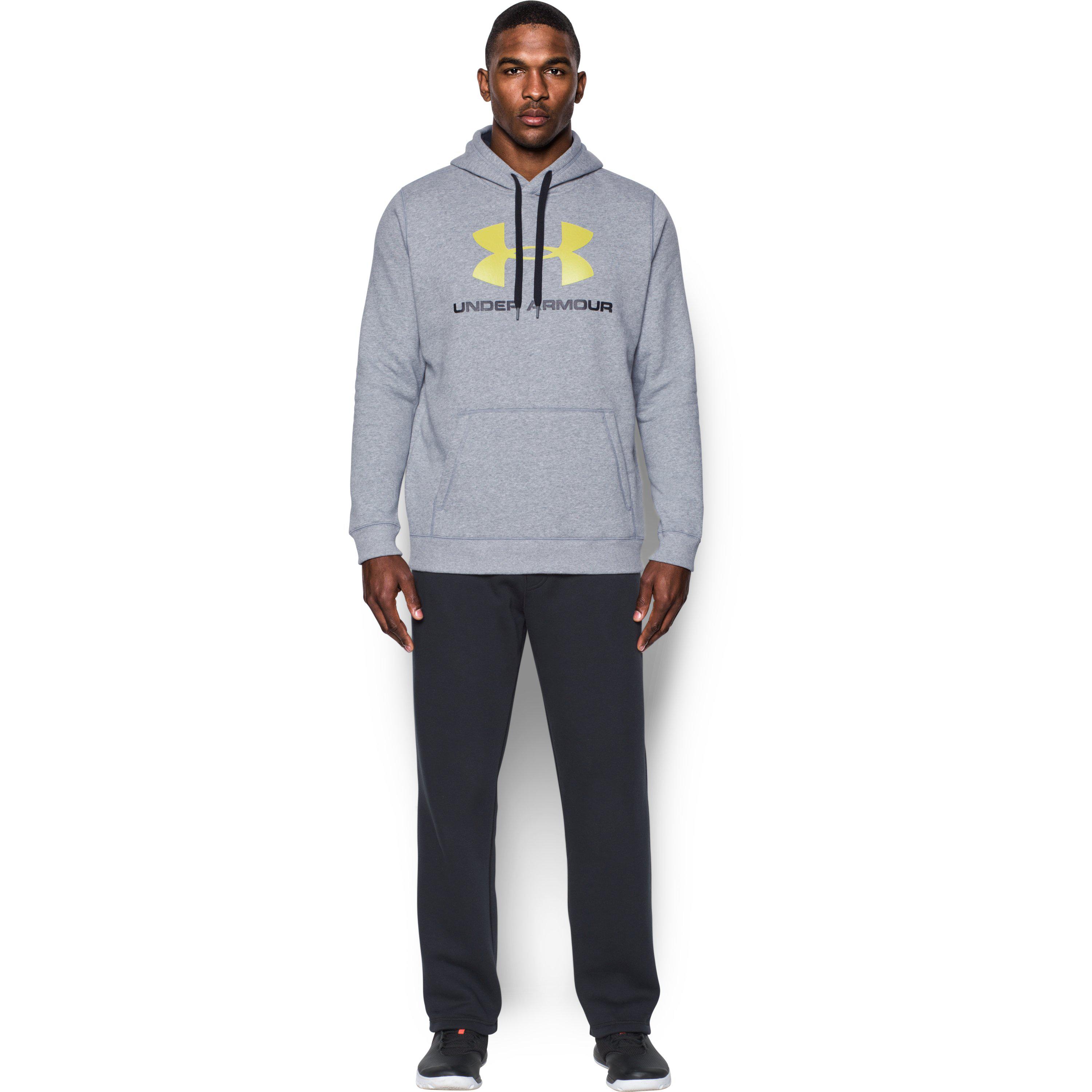 ua rival fleece fitted graphic