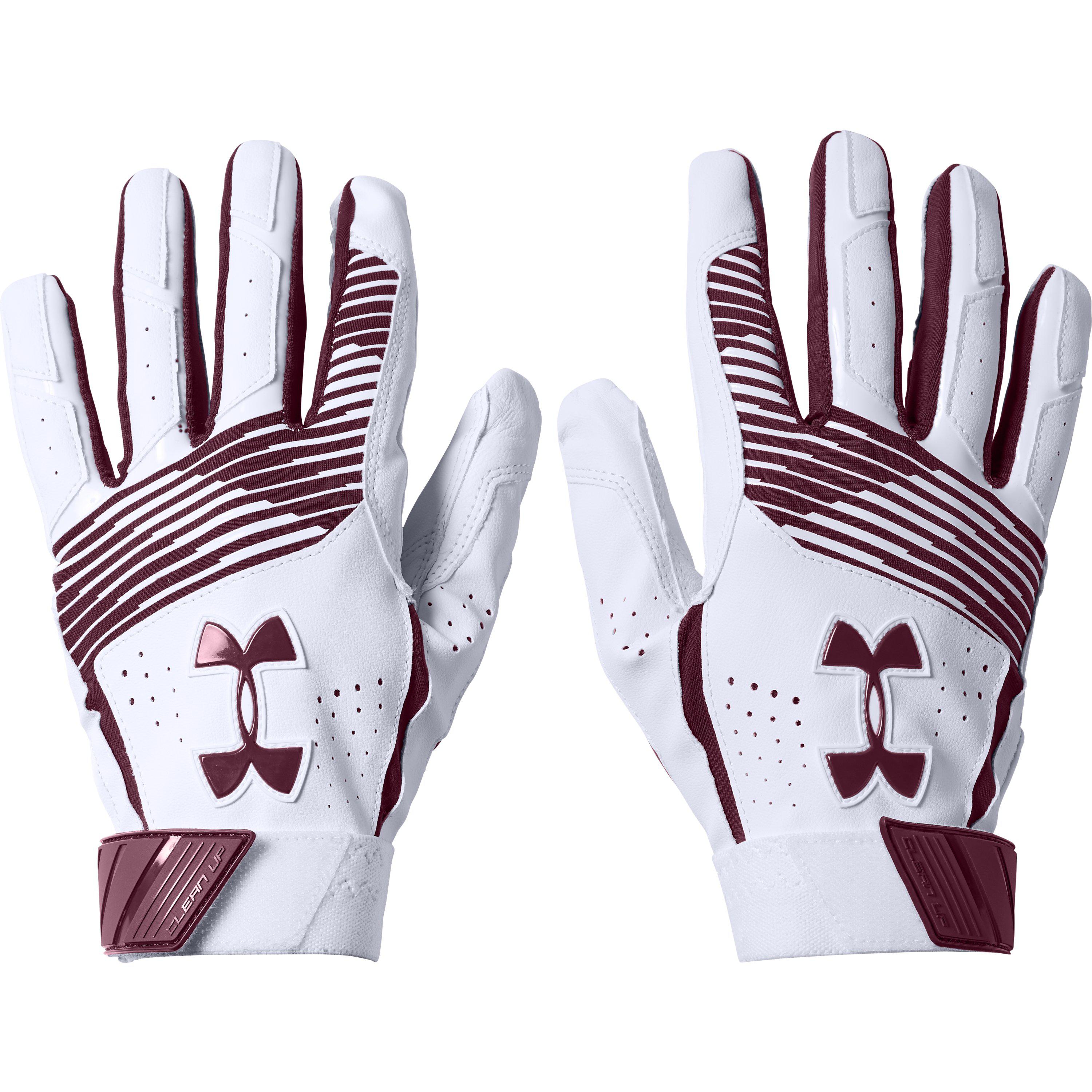 maroon under armour football gloves