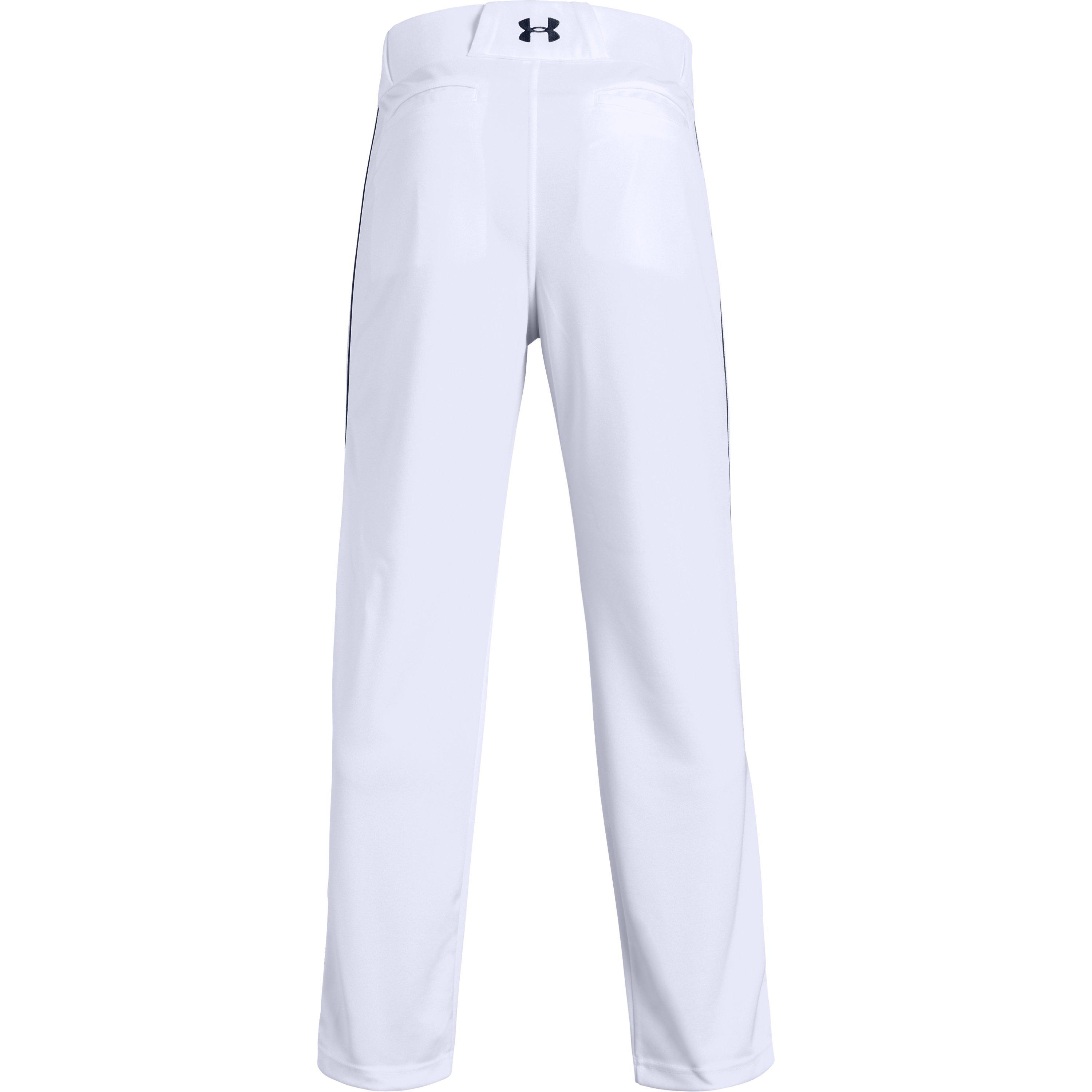 Under Armour Men's Ua Utility Relaxed Piped Baseball Pants in White/Midnight Navy (Blue) for Men
