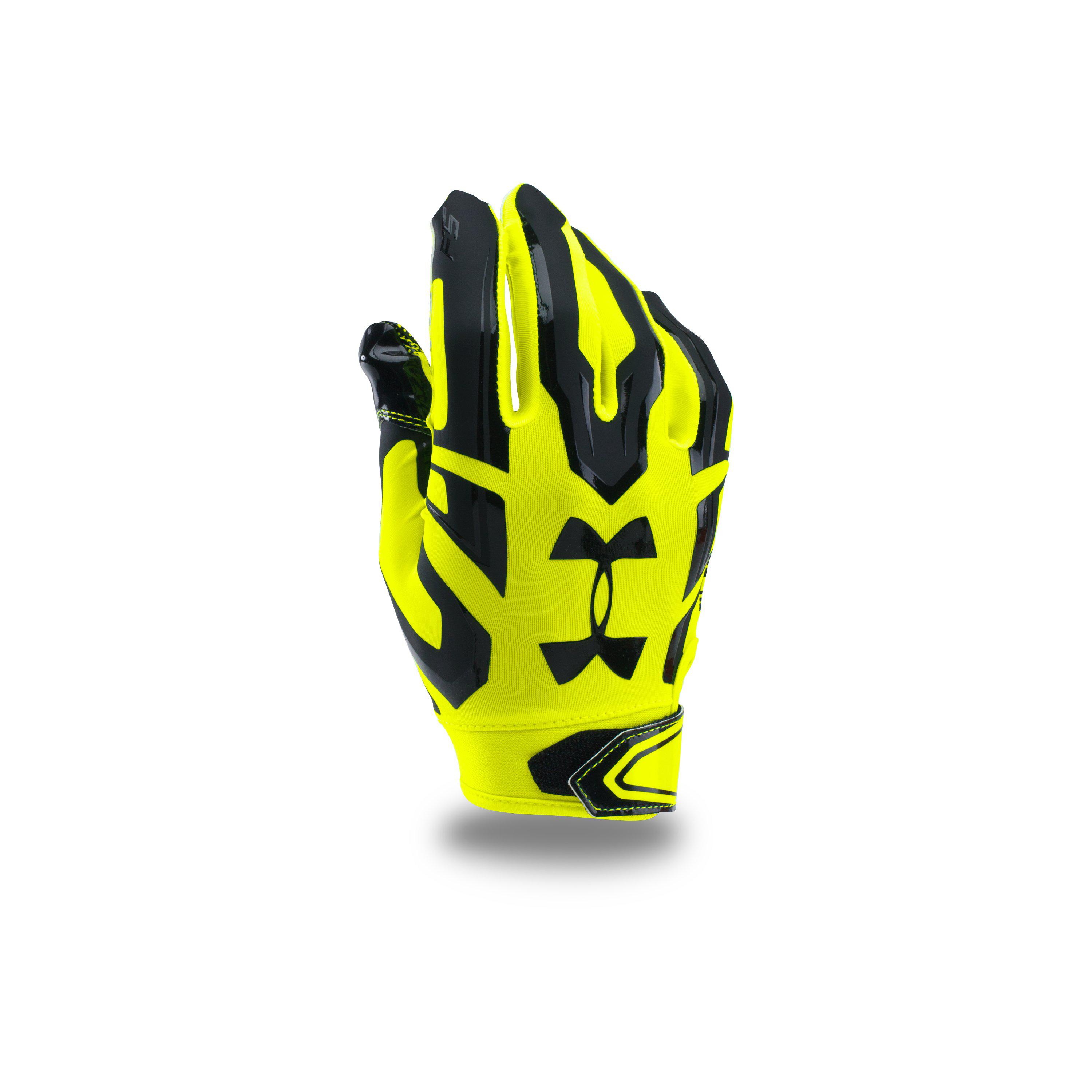 yellow under armour gloves