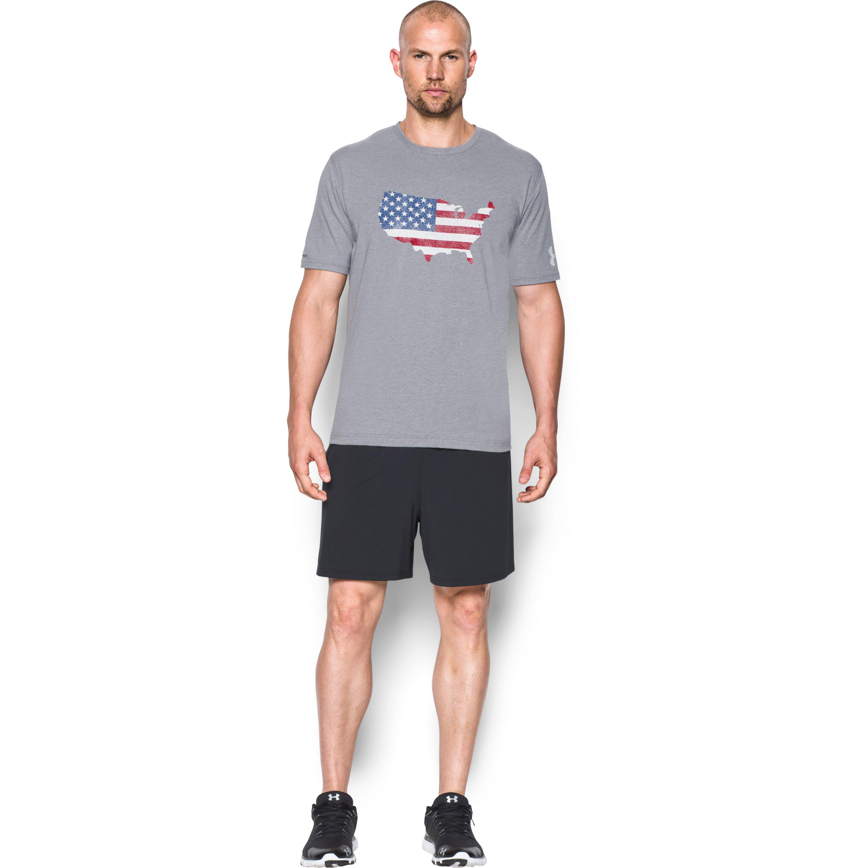 Under Armour Cotton Men's Ua Freedom Usa Flag Tshirt for Men Lyst
