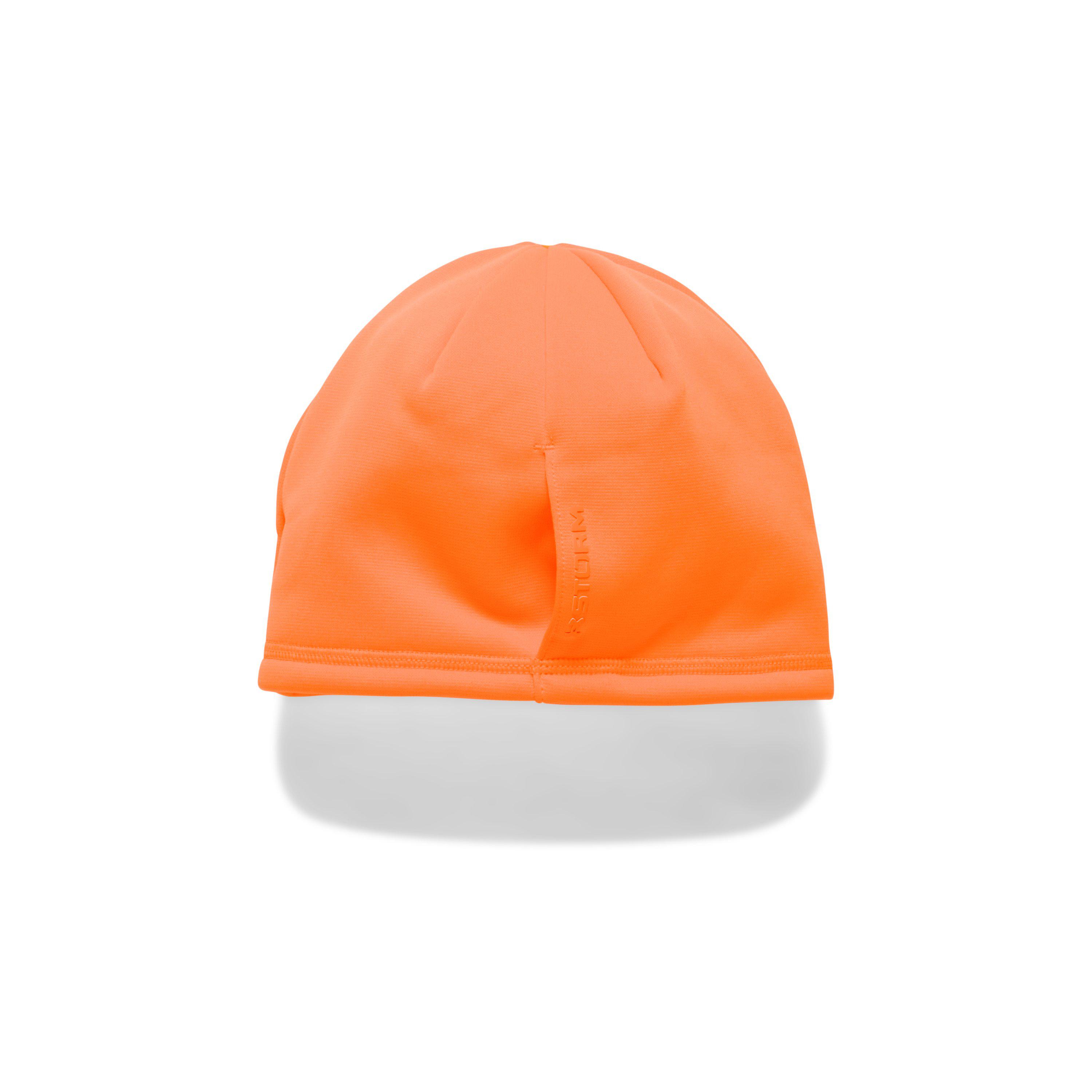 under armour blaze orange beanie