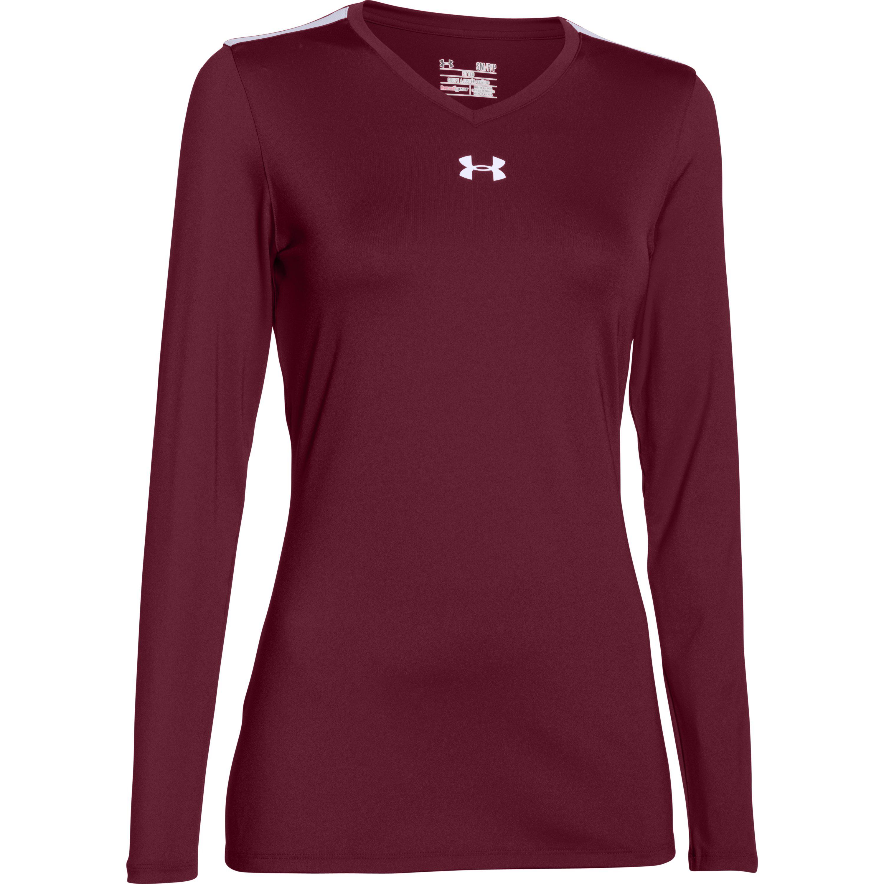 maroon under armour long sleeve