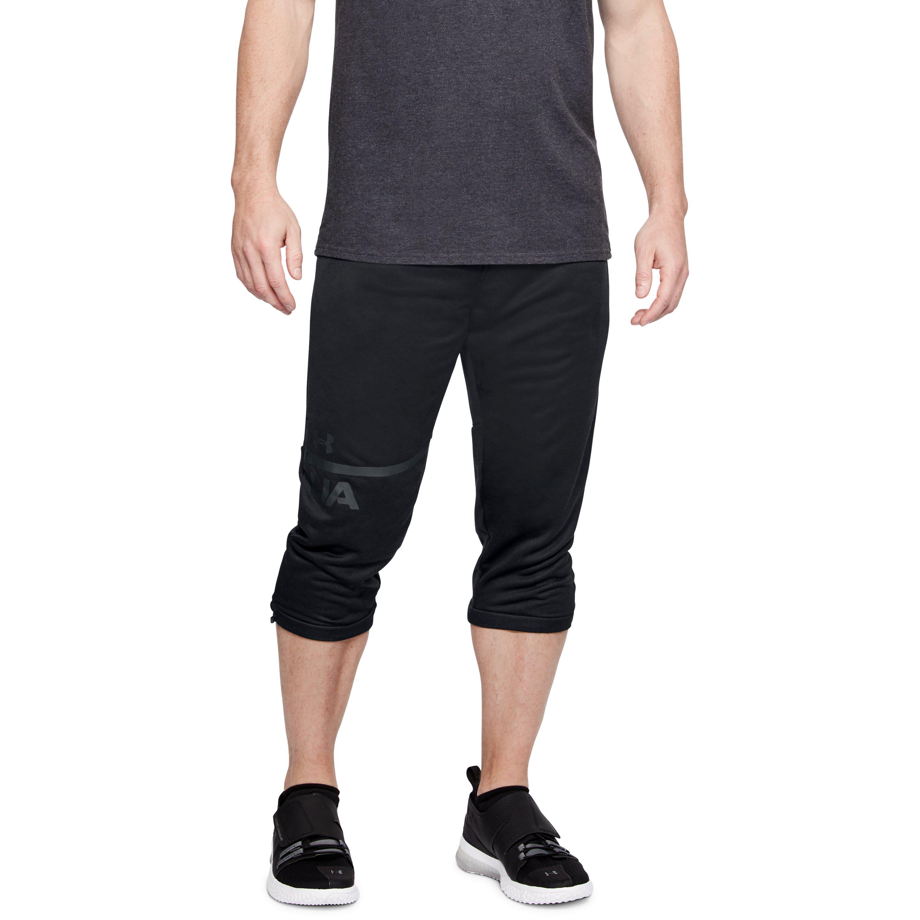 men's under armour black pants