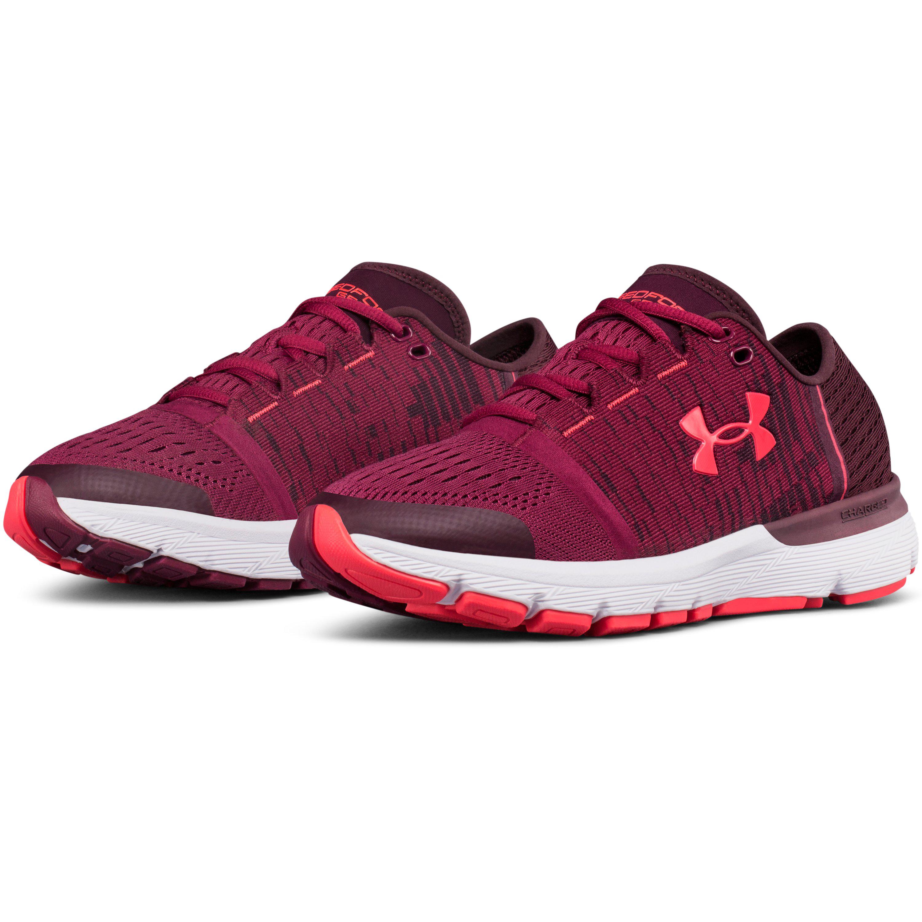 womens red under armour shoes