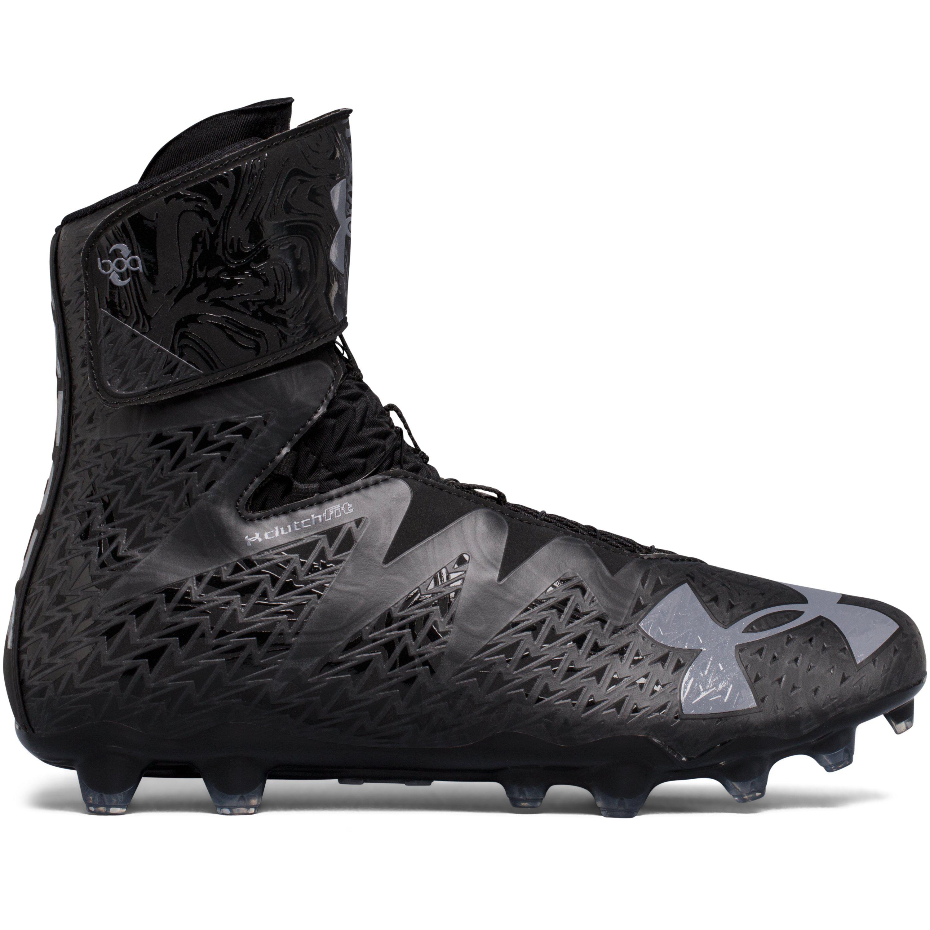 all black under armour highlight cleats