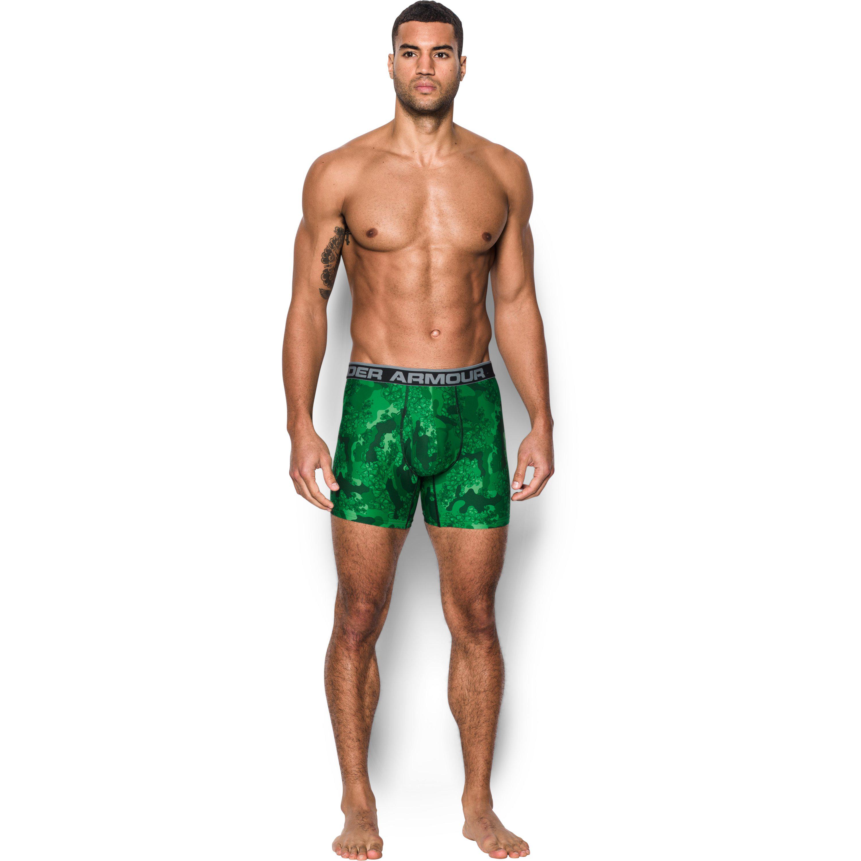 $45 Under Armour Men Underwear Green Ua Micro Boxerjock 6 In Boxer Brief  Size S