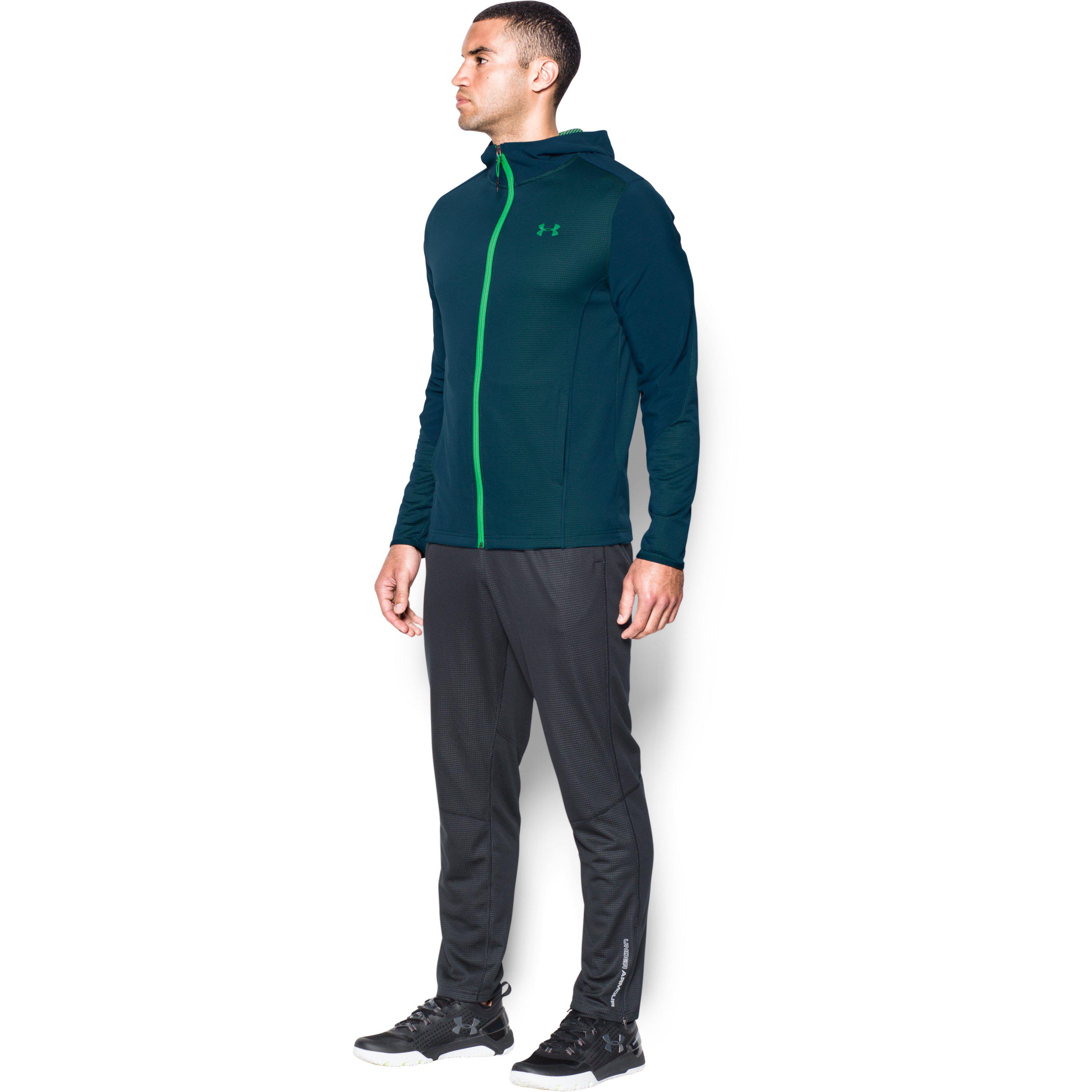 men's ua coldgear infrared grid fitted hoodie