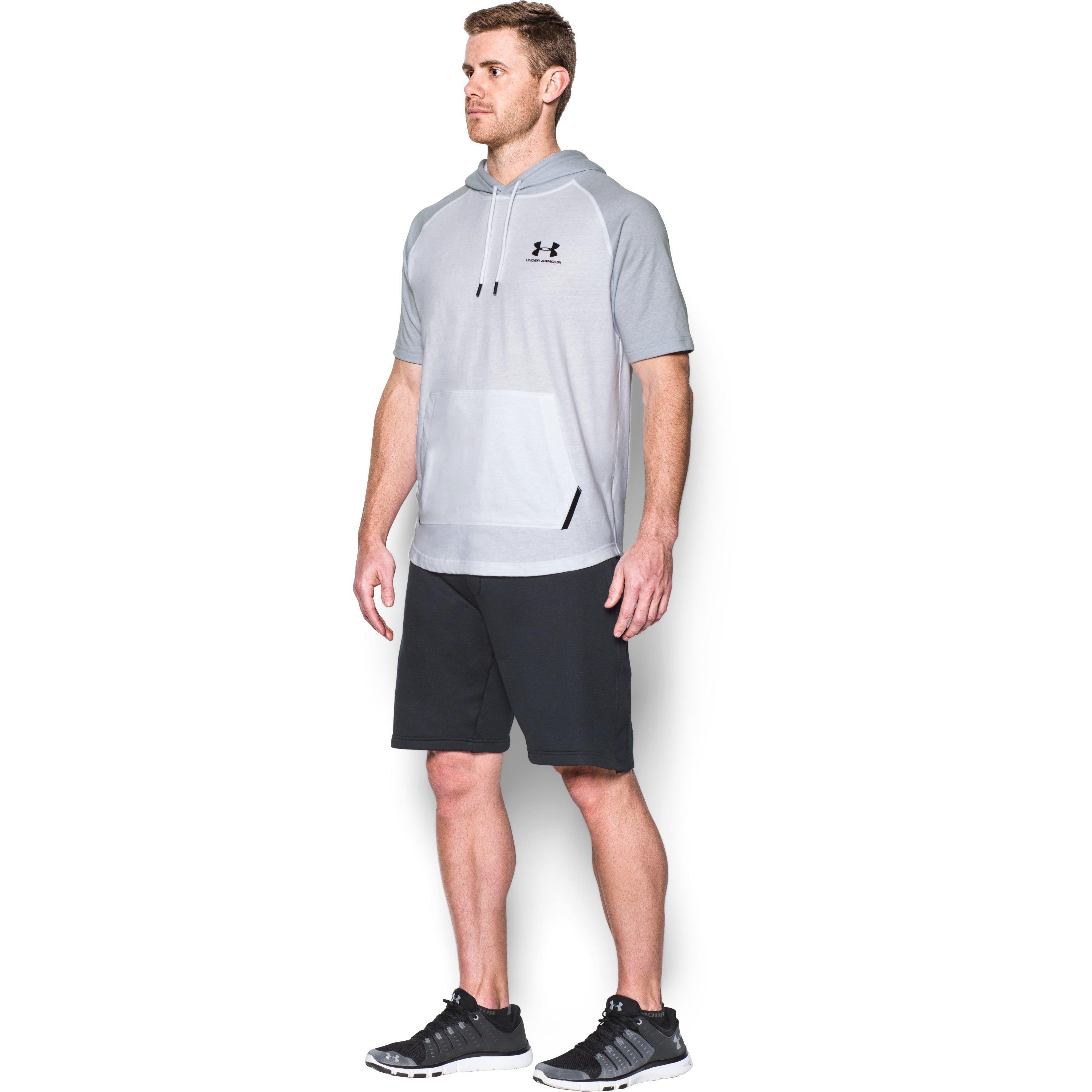 men's ua sportstyle short sleeve hoodie