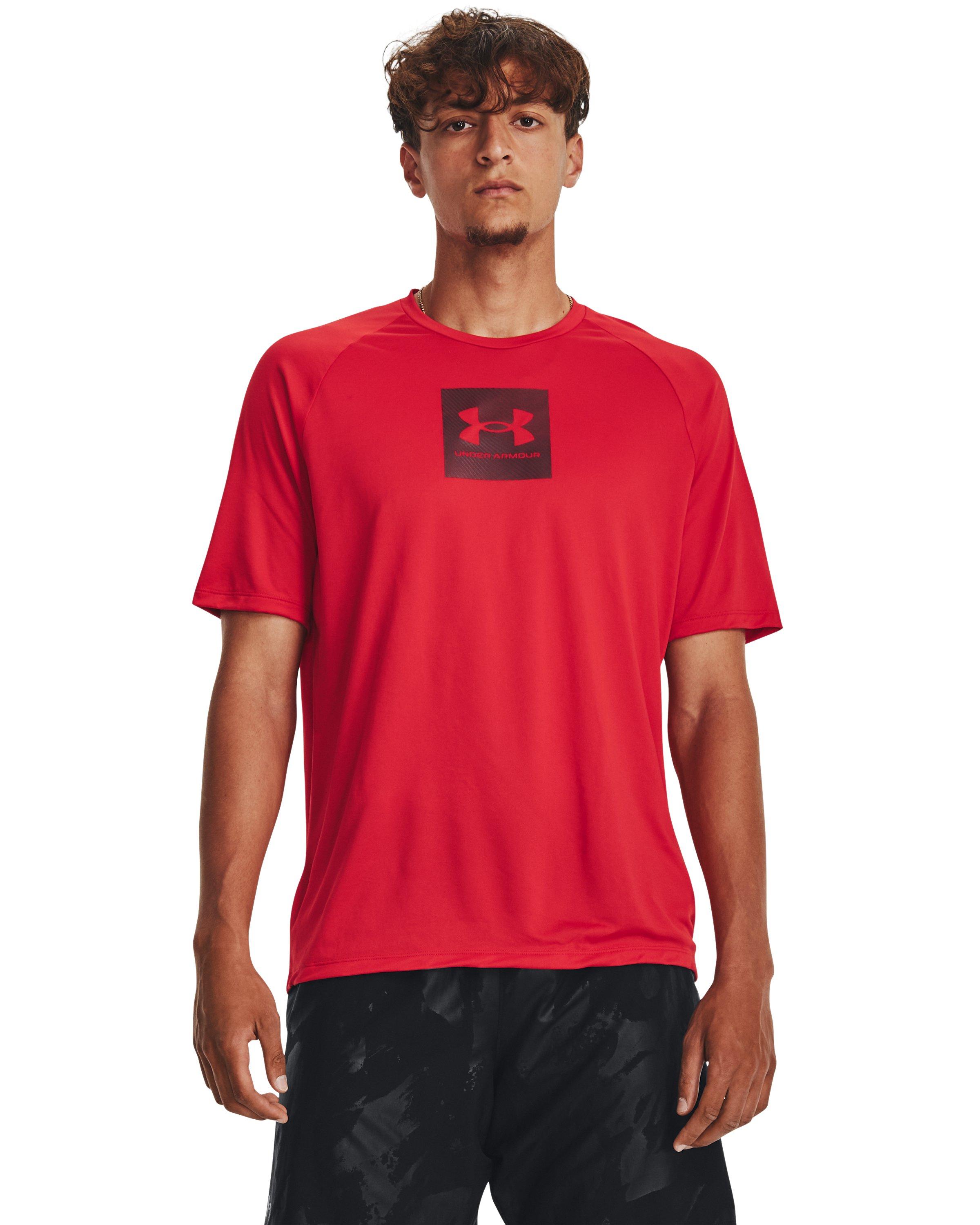 Under Armour Techtm Print Fill Short Sleeve in Red for Men Lyst UK