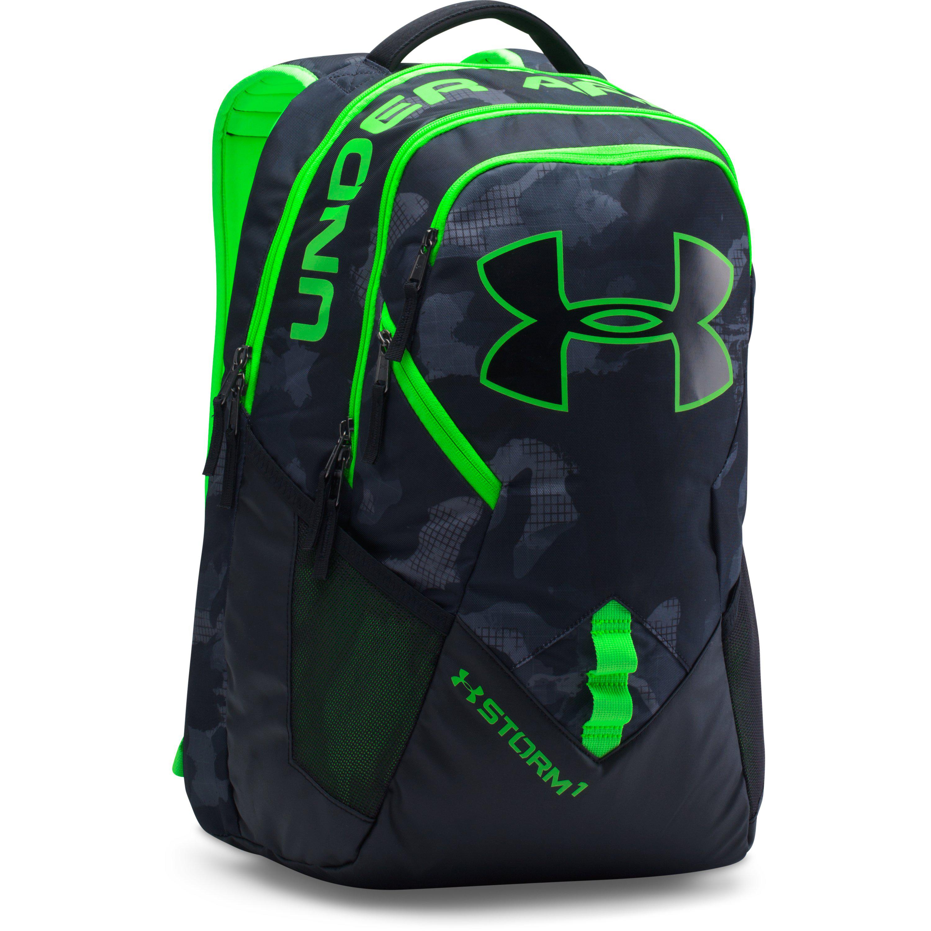 Under Armour Ua Storm Big Logo Iv Backpack Green for Men | Lyst