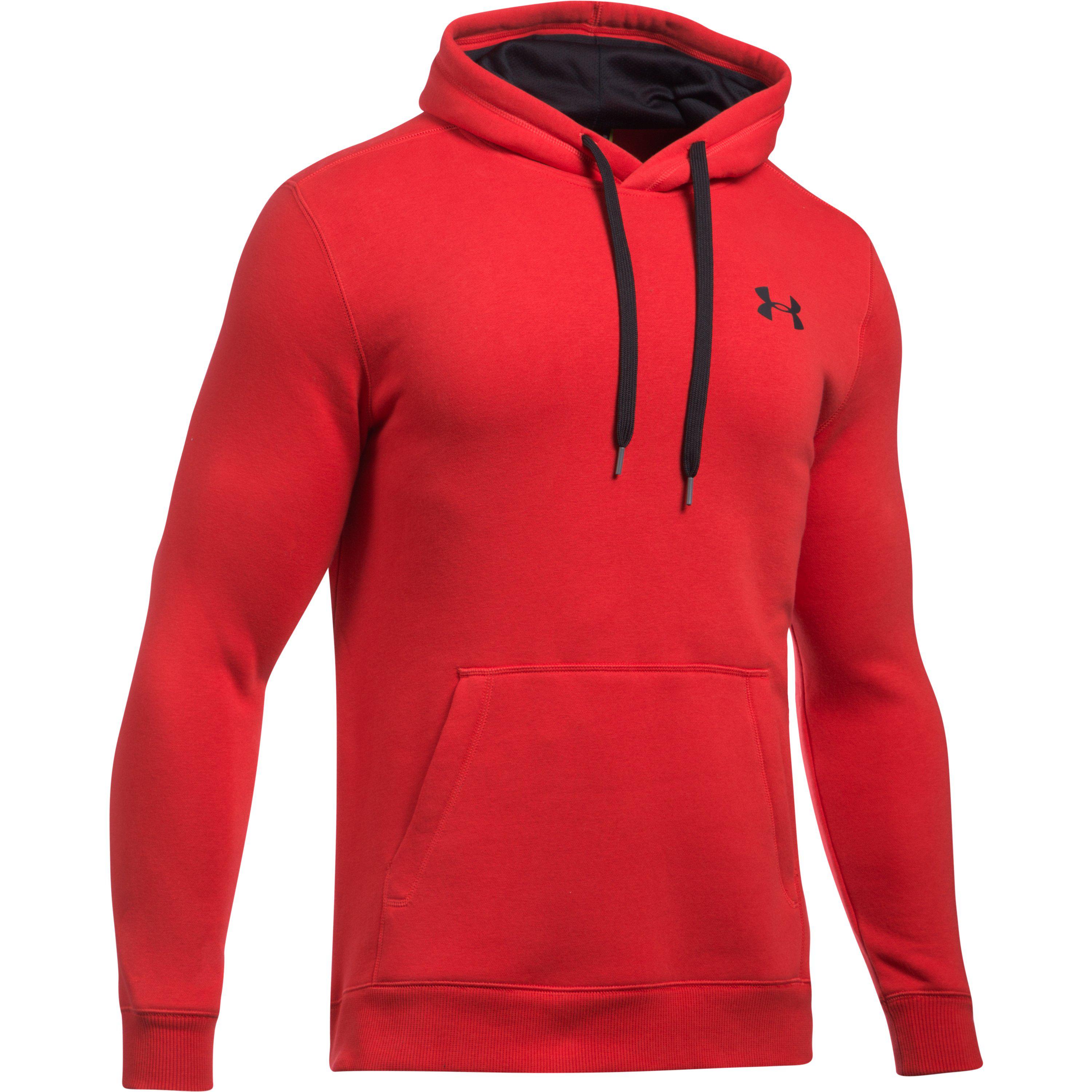 mens red under armour hoodie
