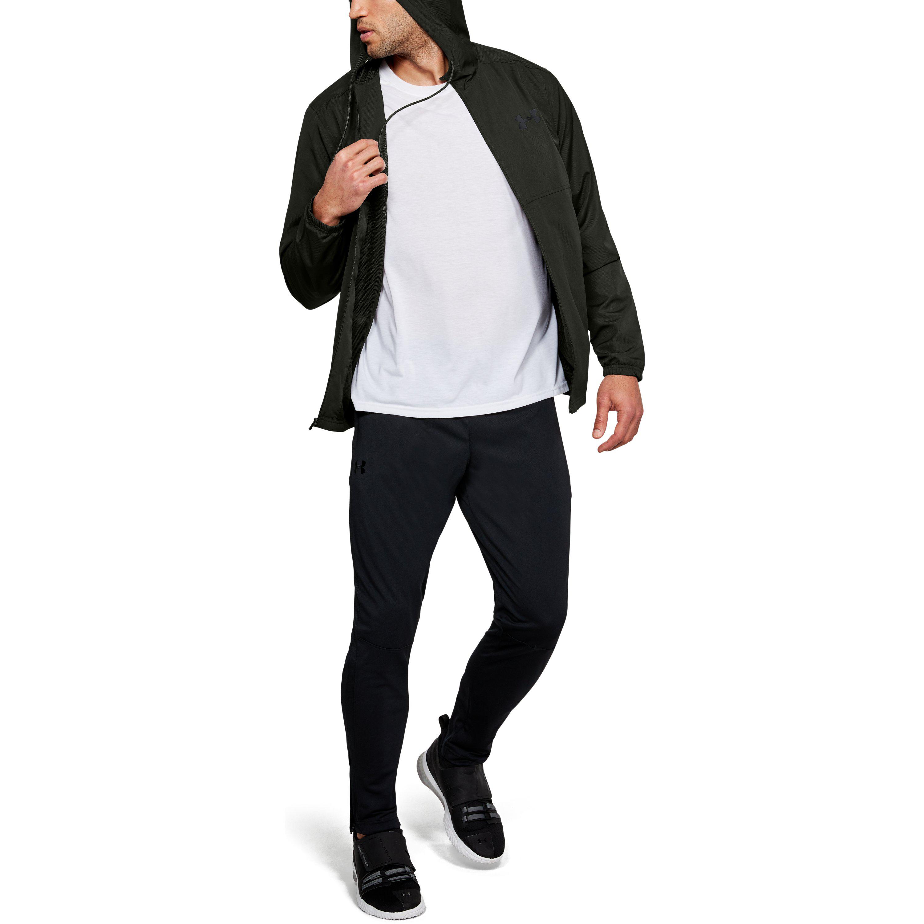 men's ua sportstyle woven full zip hoodie