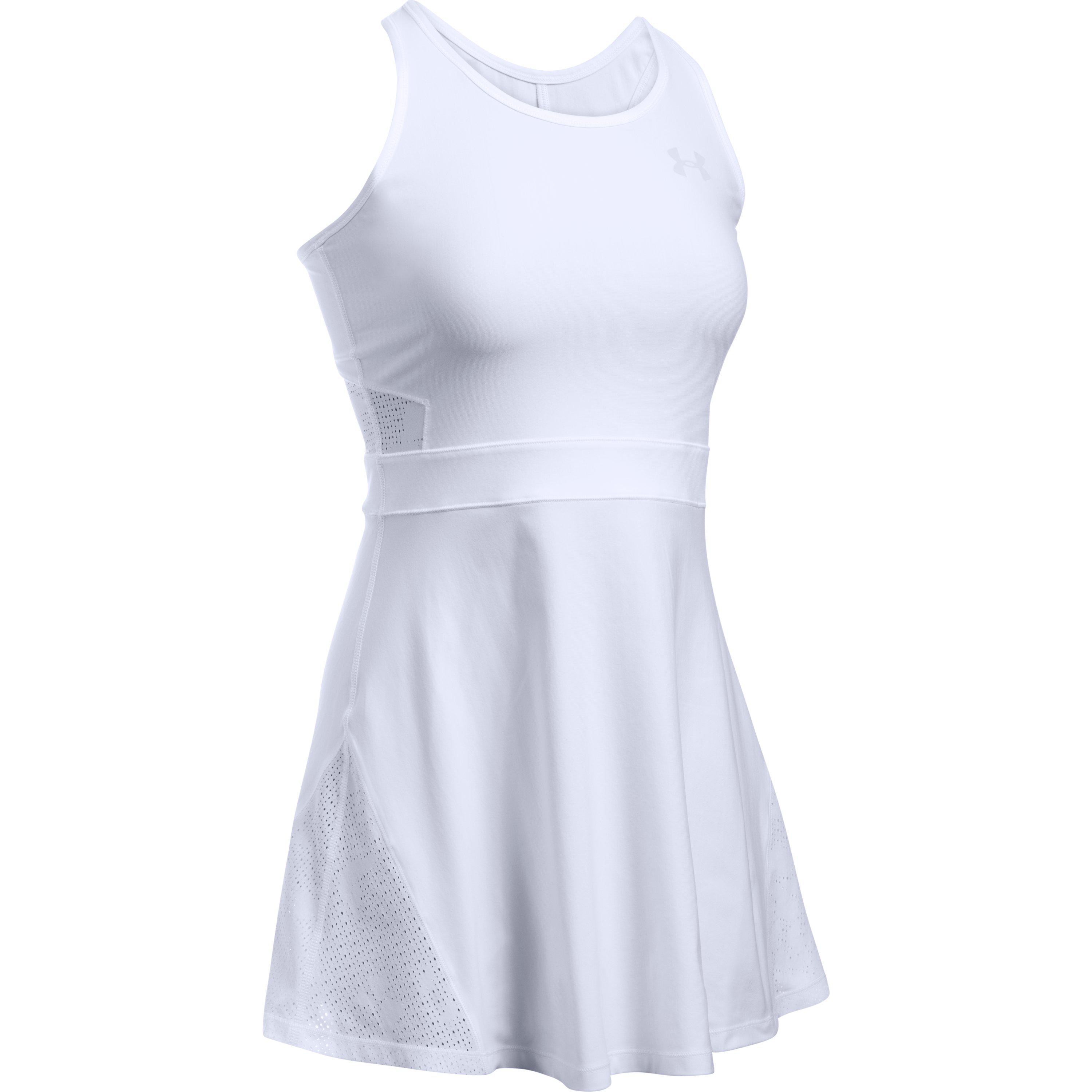 Under Armour Heatgear Womens Center Court Tennis Dress White 1290848 Medium NWT 