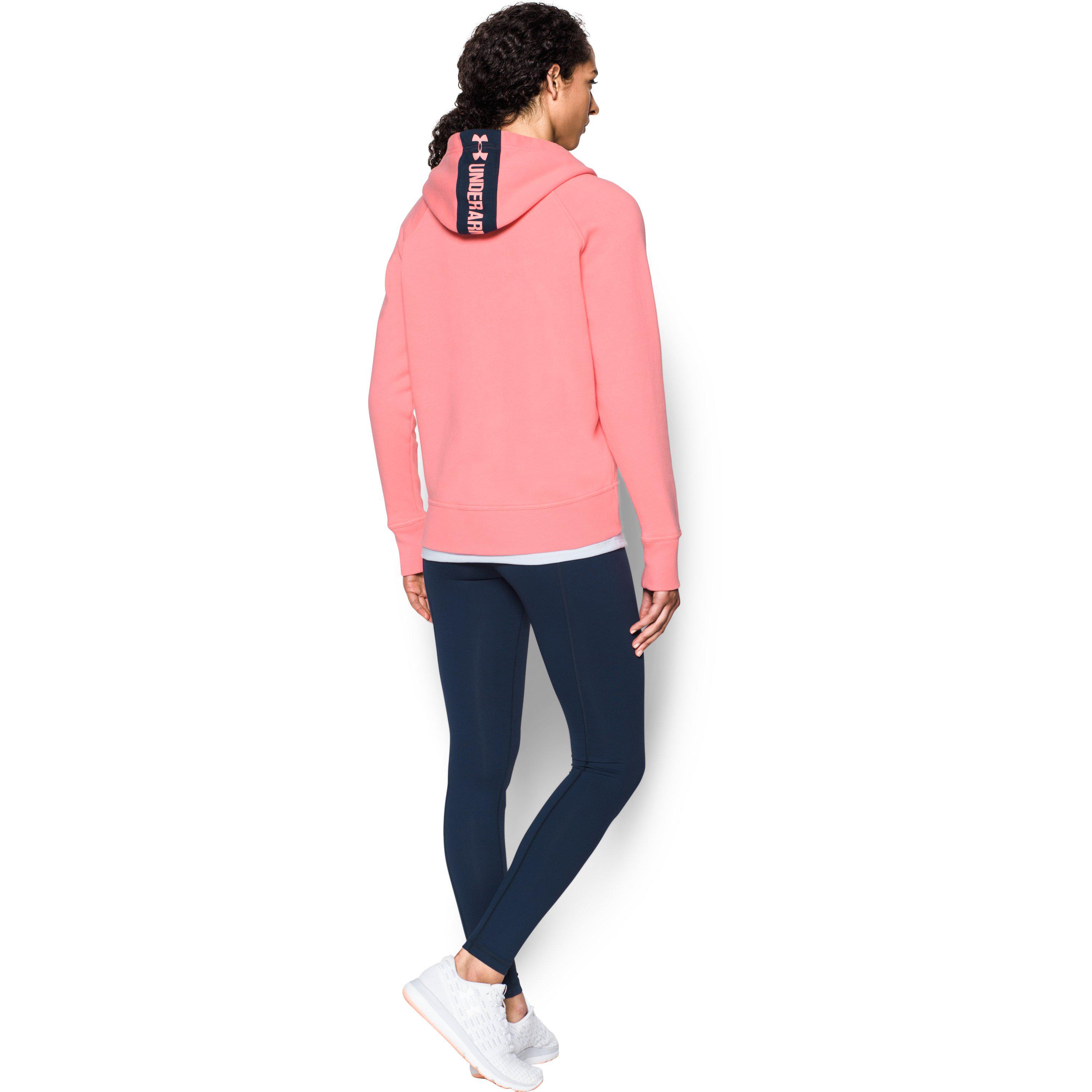 coral under armour hoodie