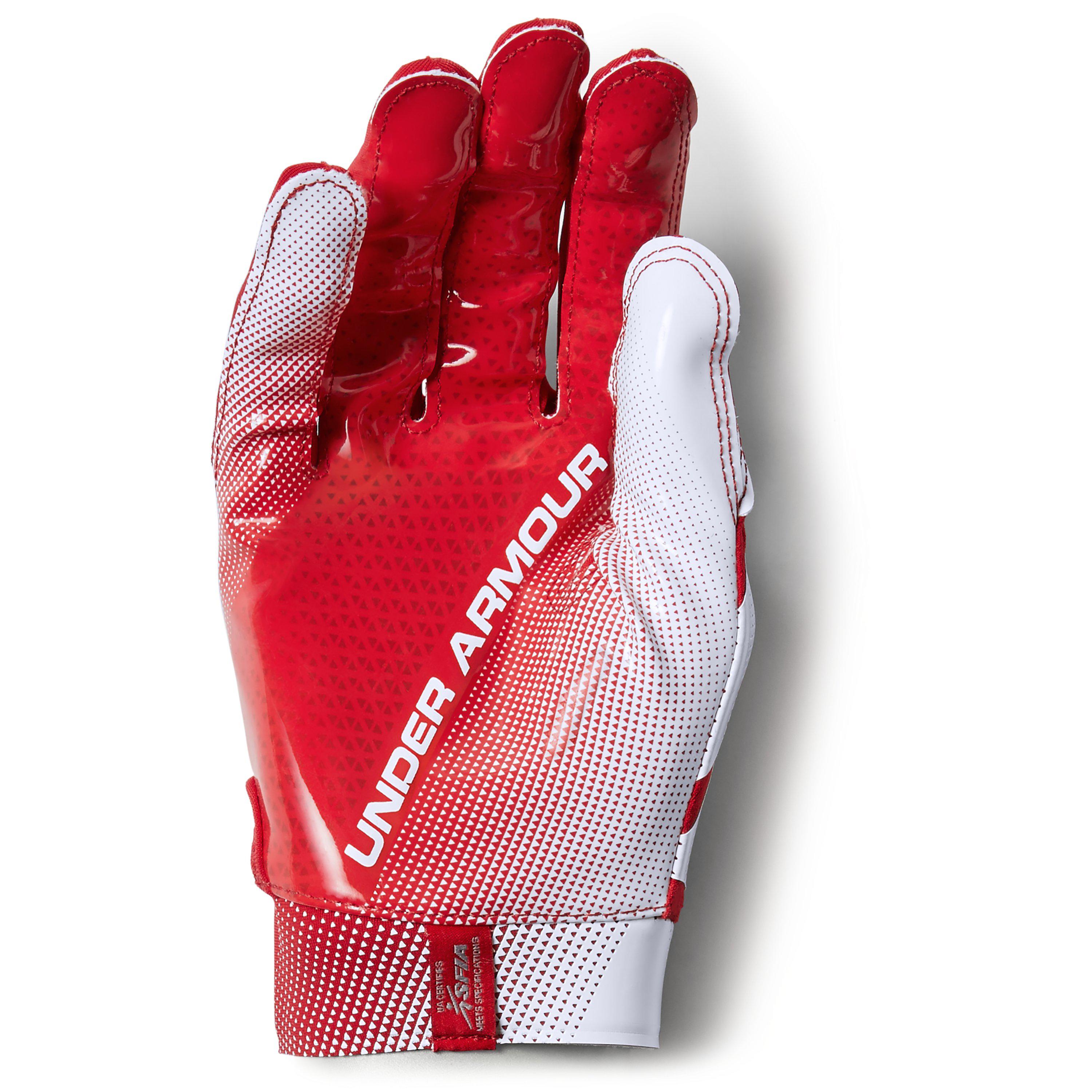 under armour football gloves red