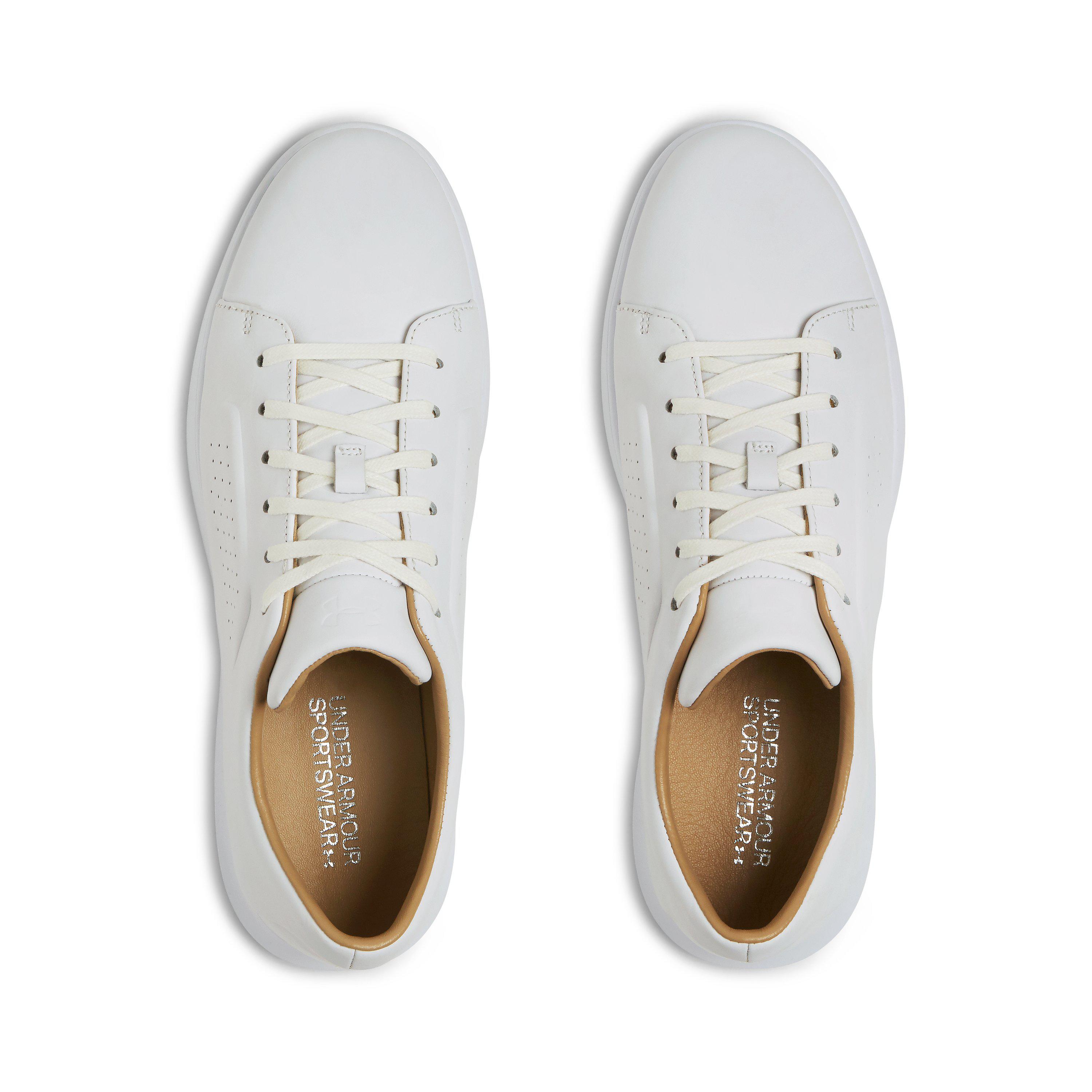 Under Armour Men's Uas Club Low - Leather Shoes in White for Men - Lyst