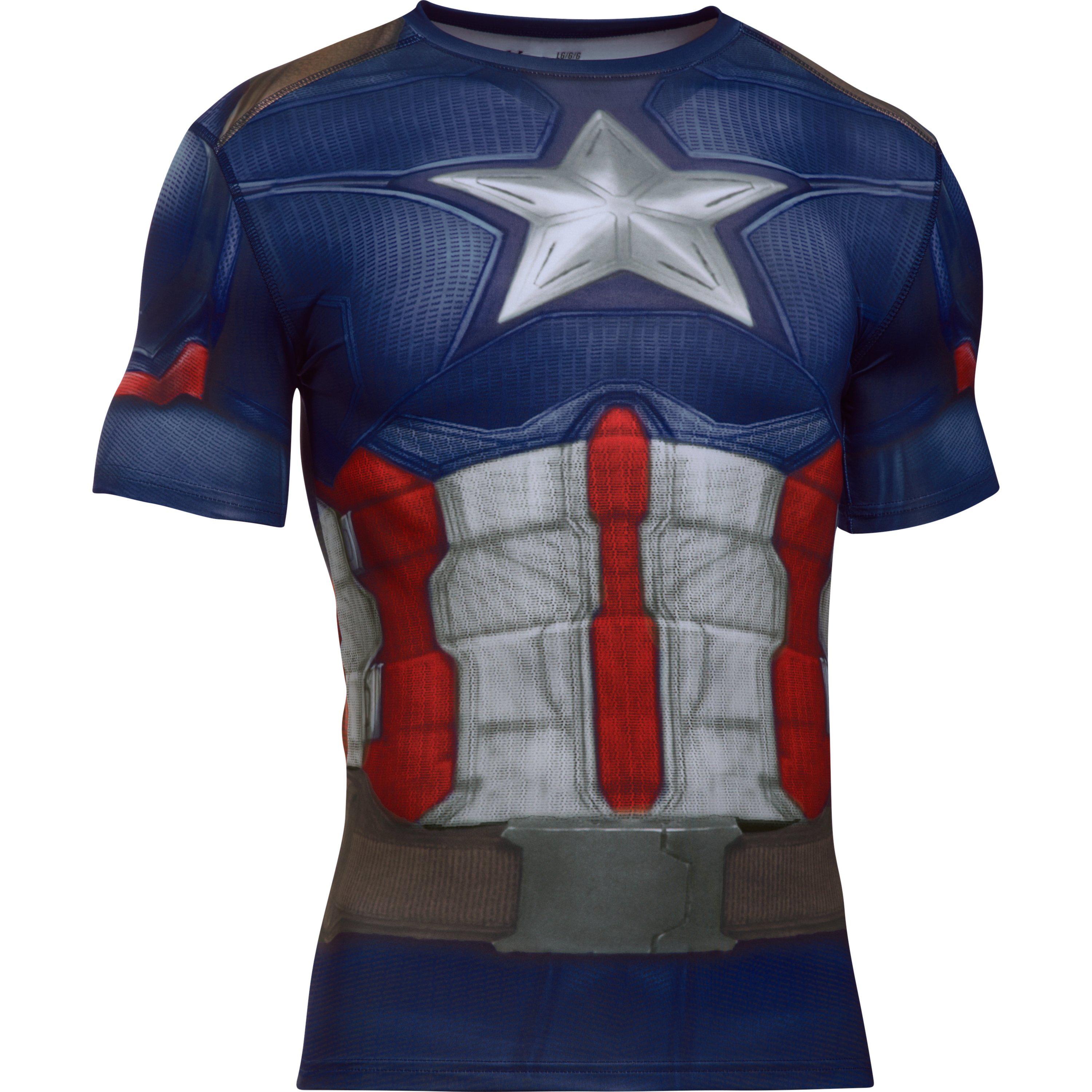 UNDER ARMOUR Mens Captain America Alter Ego Compression Shirt NWT 1244399 $45 XL