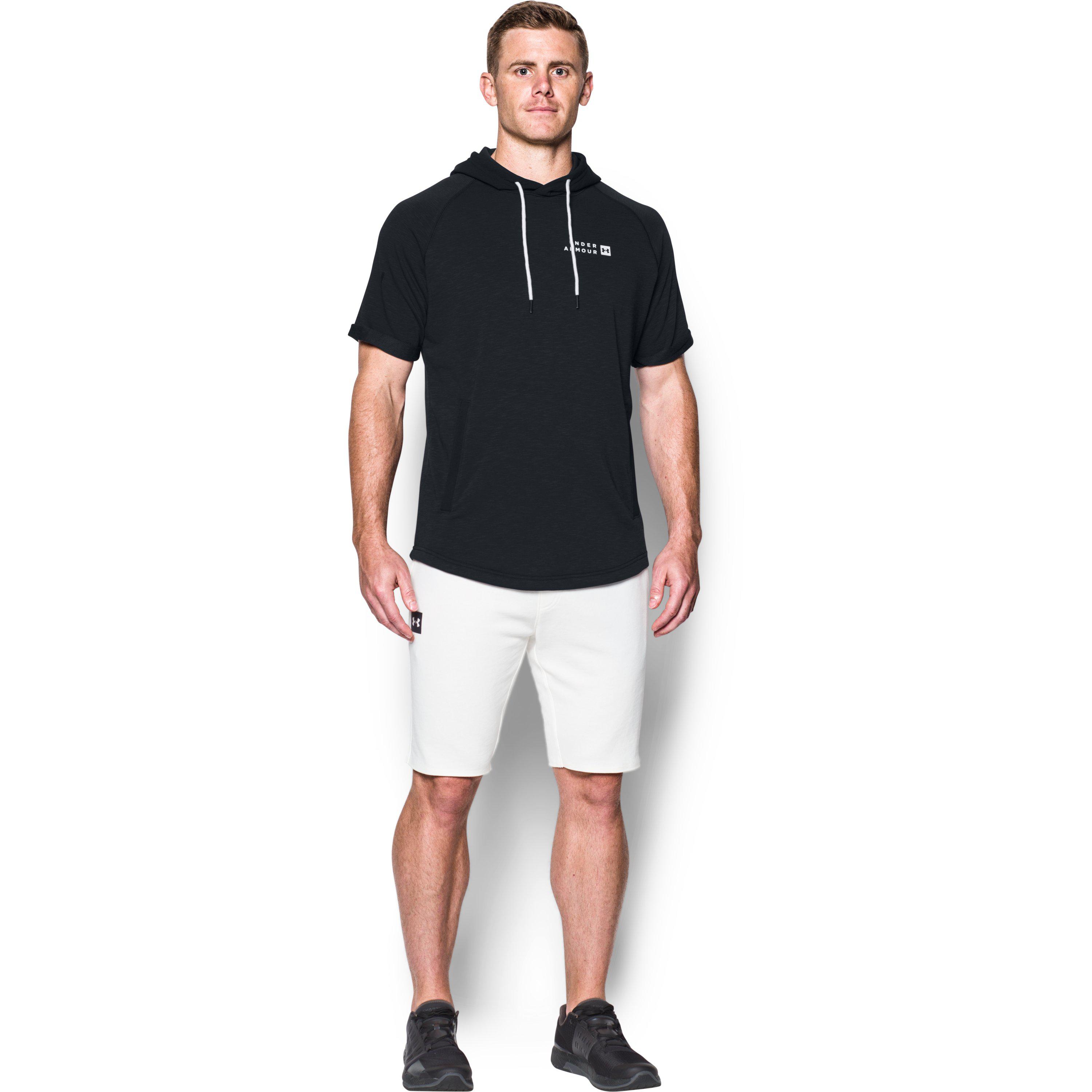 under armour terry short sleeve hoodie