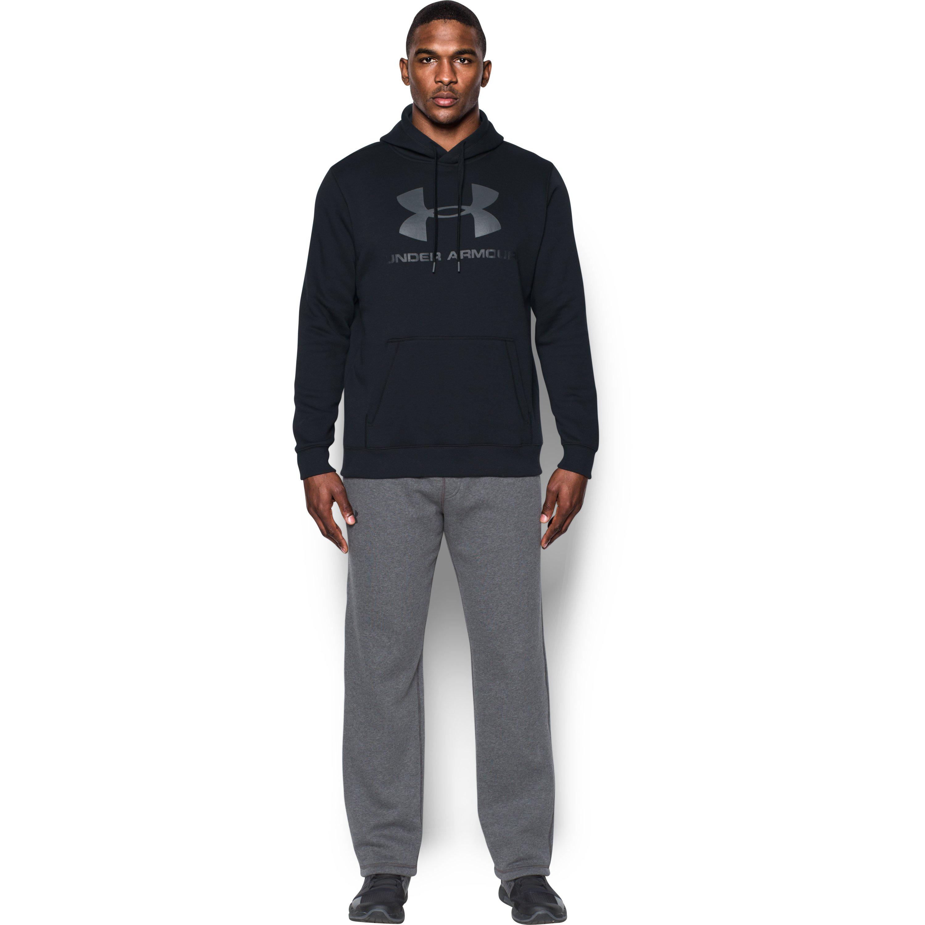 men's ua rival fleece fitted graphic hoodie