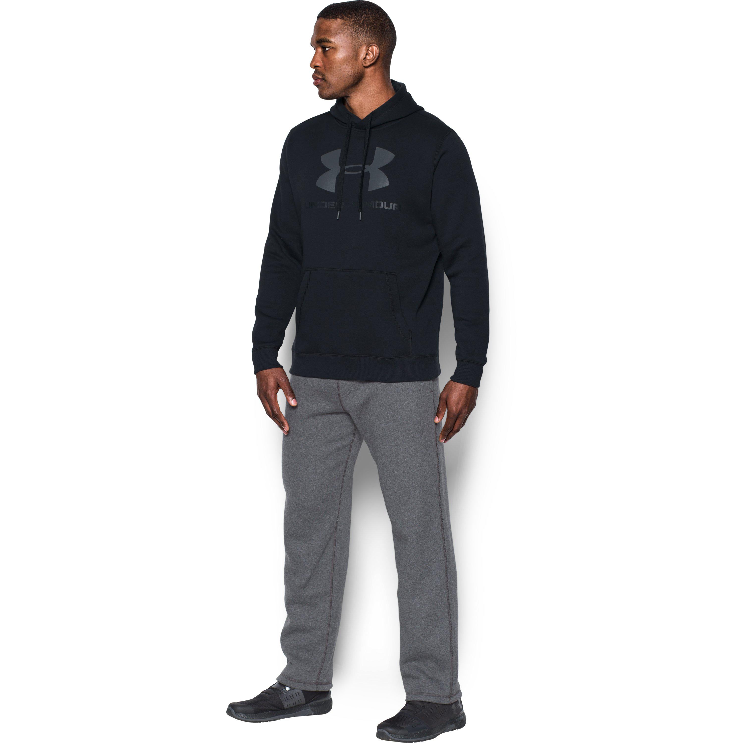 men's ua rival fleece fitted graphic hoodie