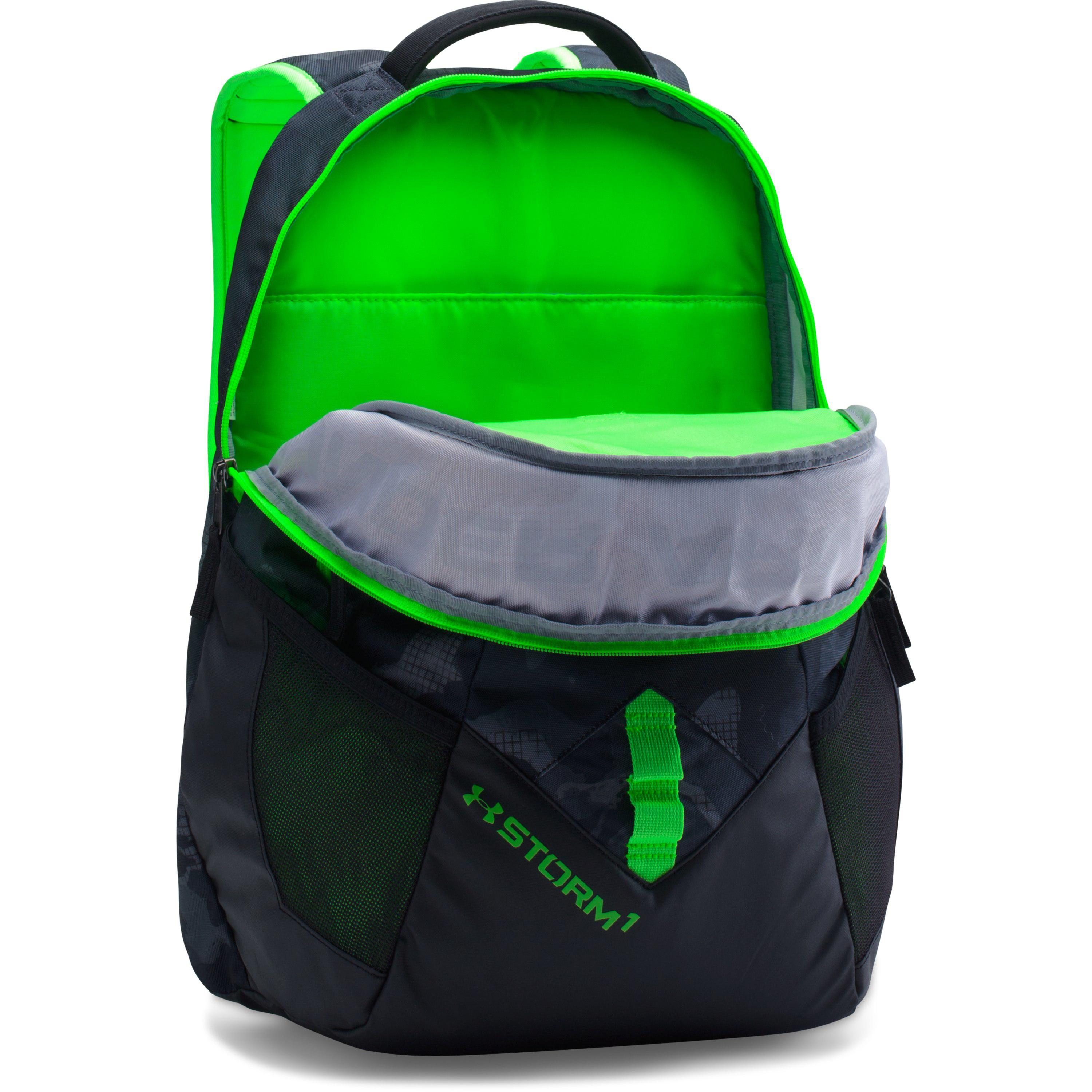 Under Armour Ua Storm Big Logo Iv Backpack in Green for Men | Lyst