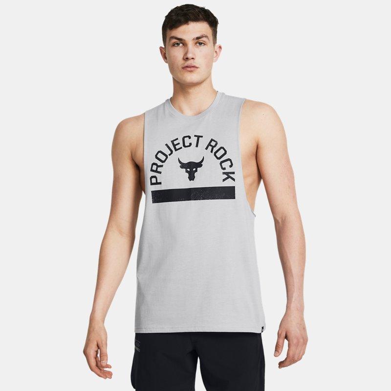 Under Armour Project Rock Payoff Graphic Sleeveless Mod Medium Heather in White for Men Lyst UK