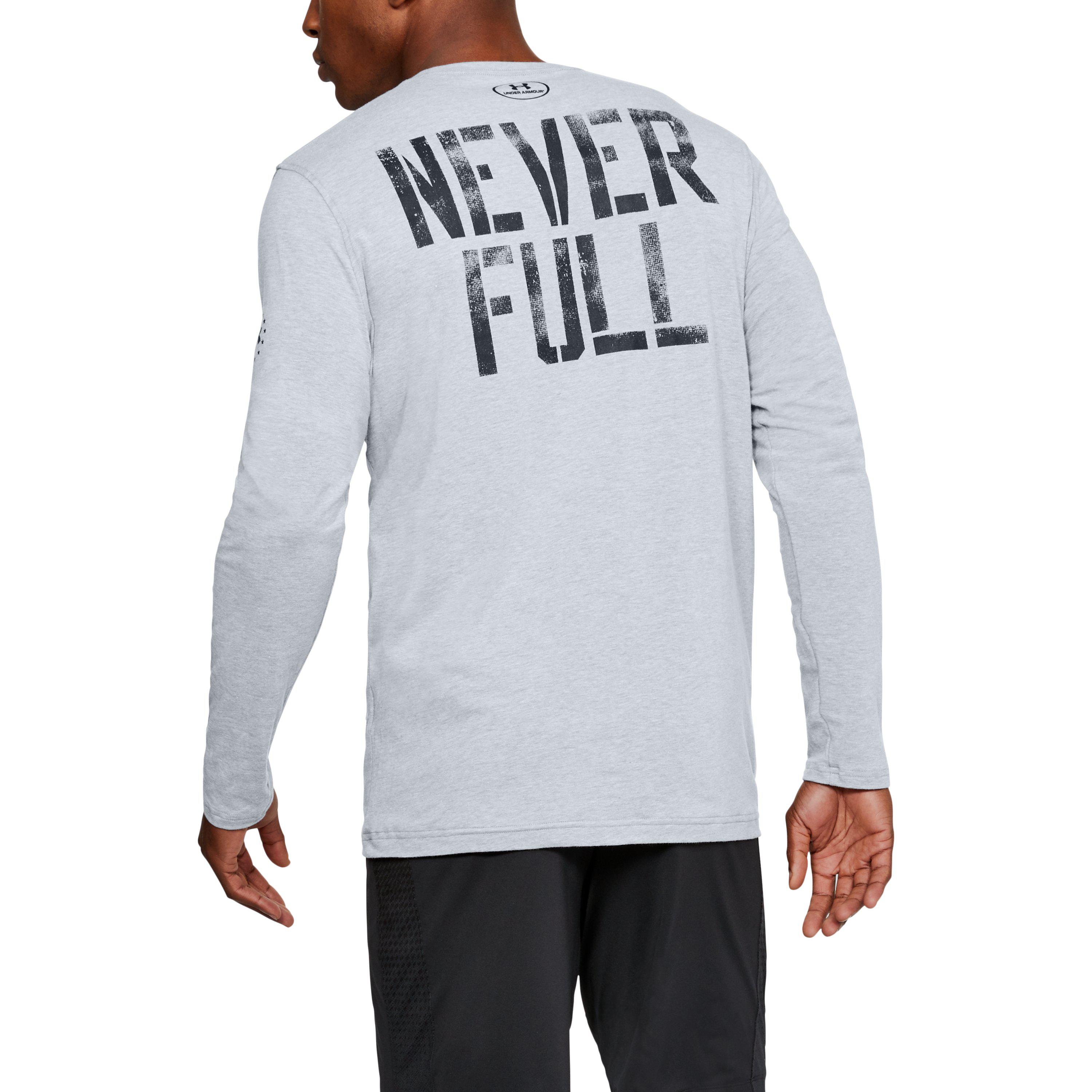 Under Armour Cotton Men's Ua X Project Rock Never Full Long Sleeve in Steel  Light Heather/ (Gray) for Men | Lyst